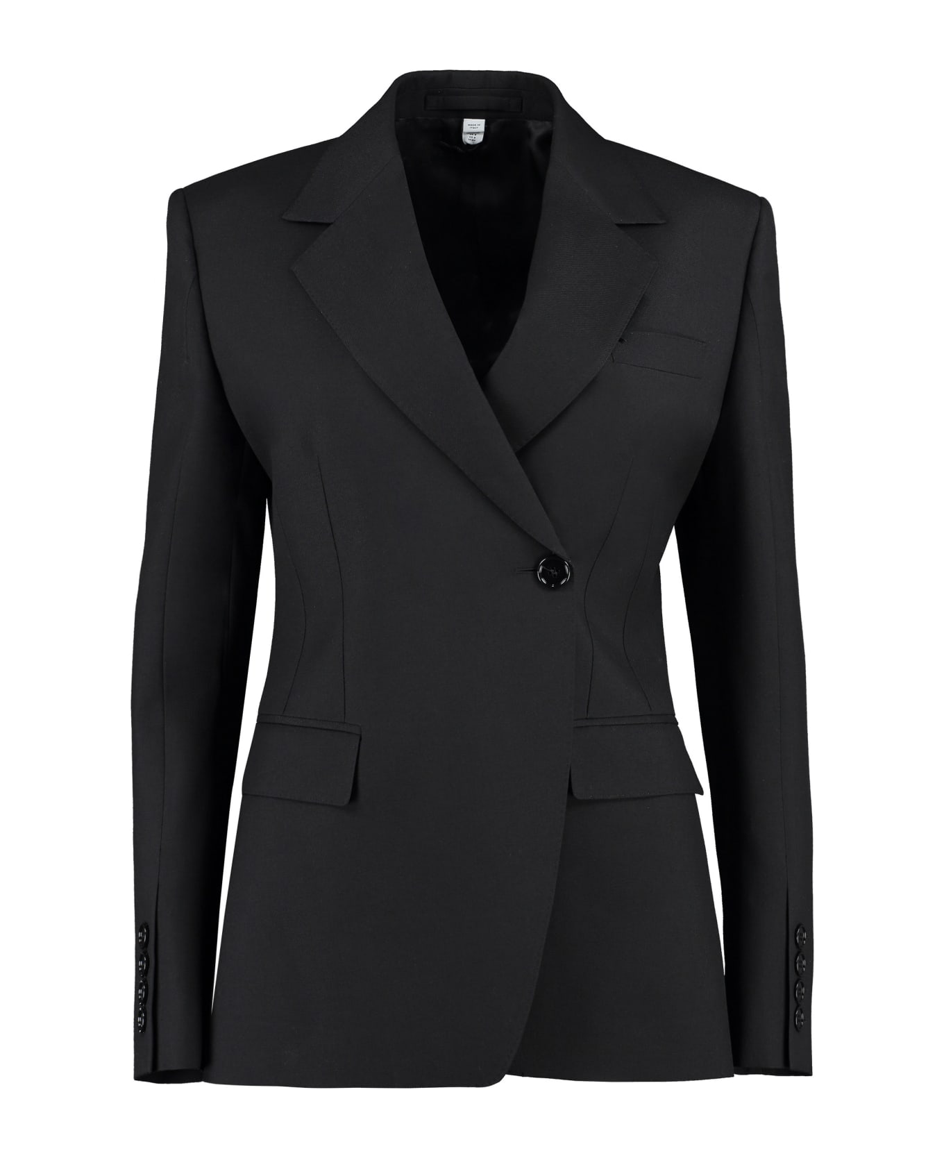 Burberry Double-breasted Wool Blazer - black