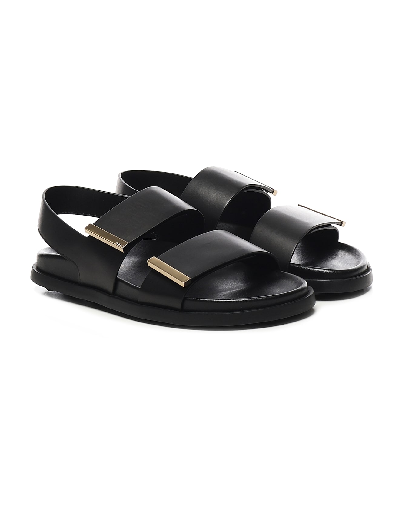 Tod's Leather Strap Sandal - Black