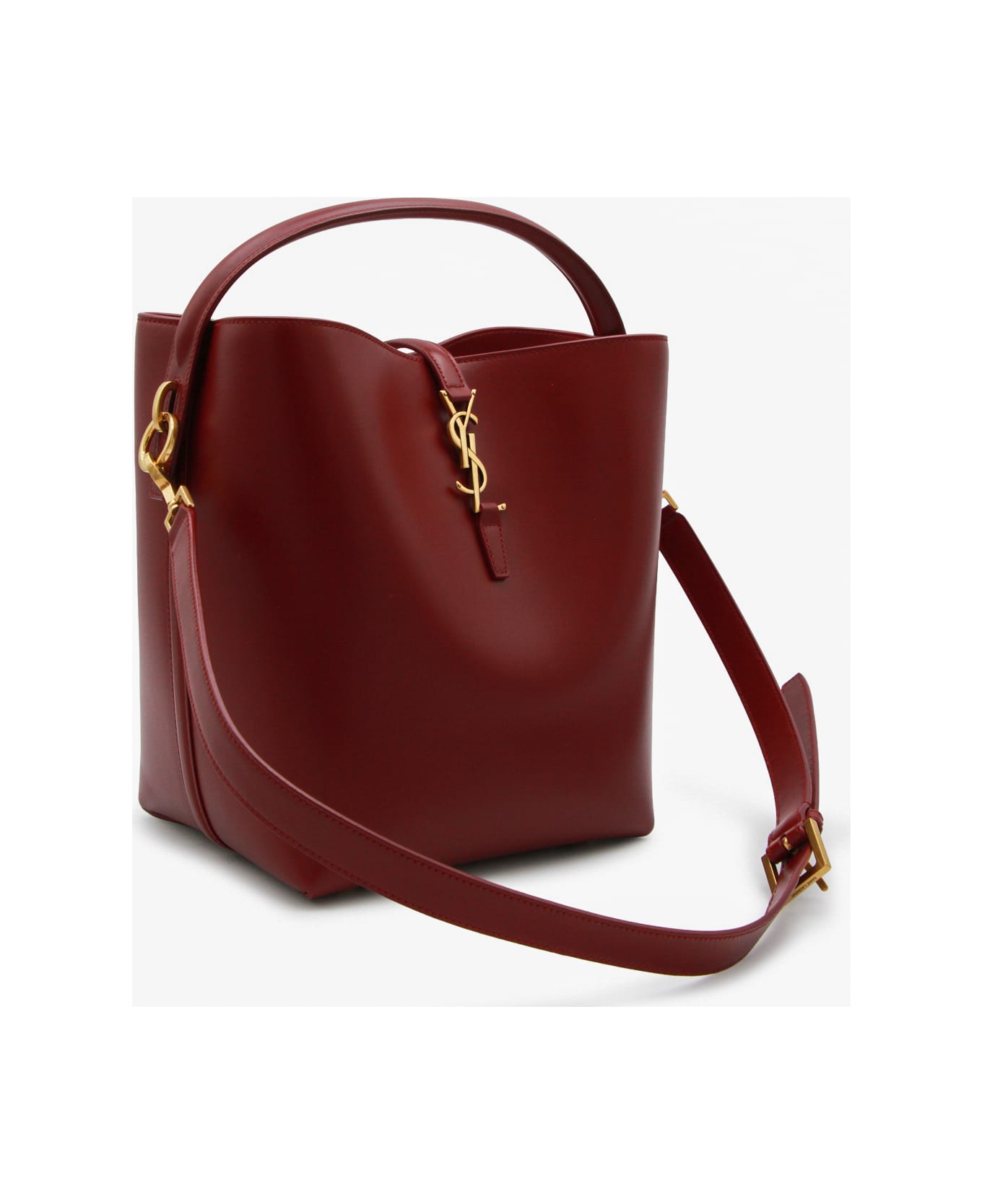 Saint Laurent Red Leather Le 37 Satchel - BORDEAUX