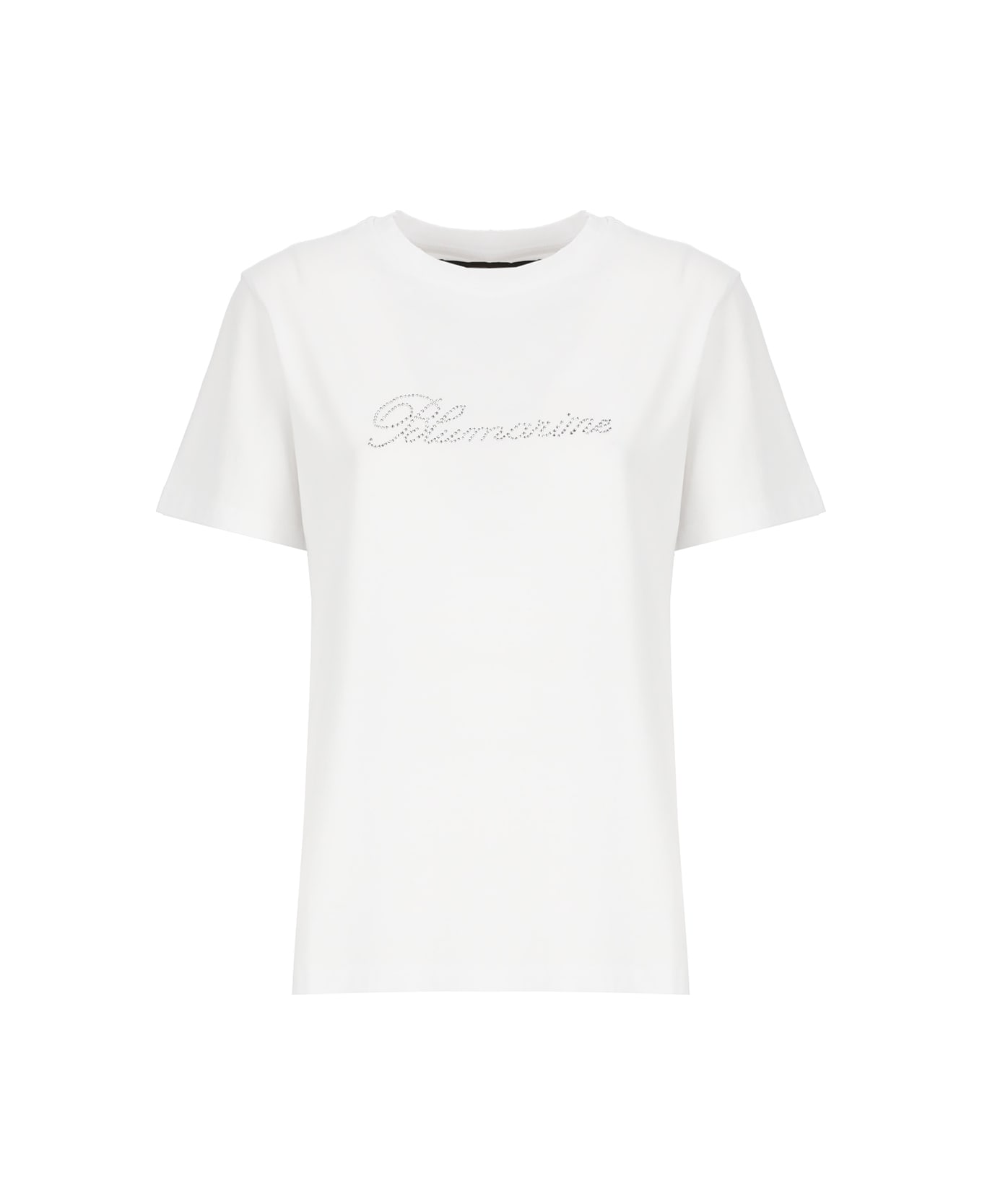 Blumarine Rhinestones T-shirt - Bianco