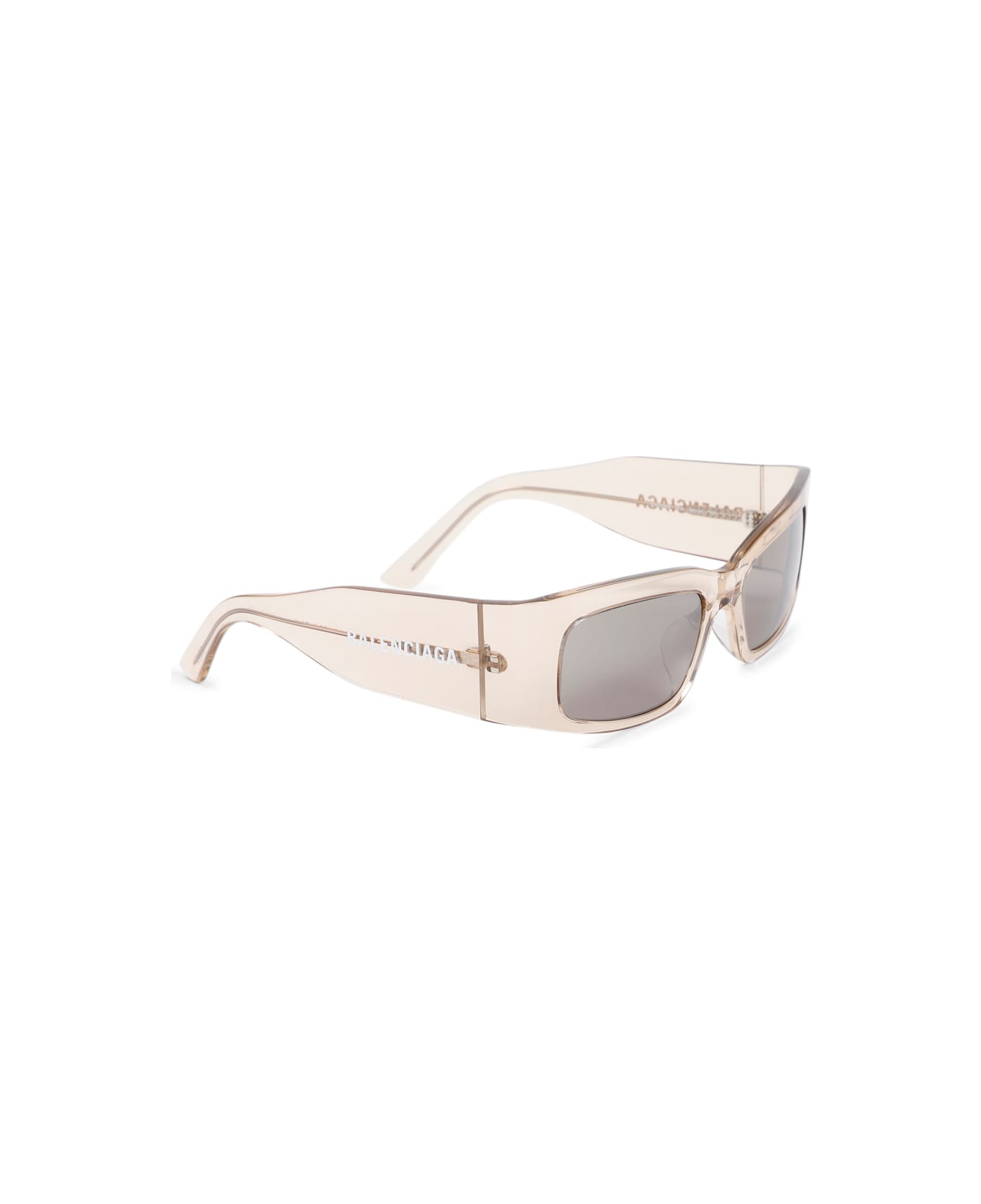 Balenciaga Paper Rectangle Sunglasses - Almond Silver