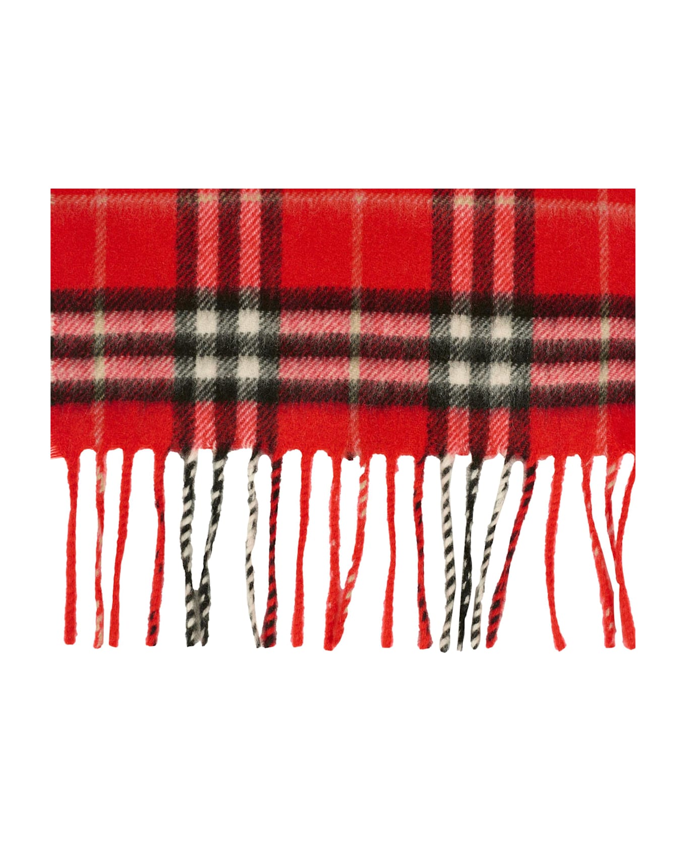 Burberry Red Scarf For Kids With Check