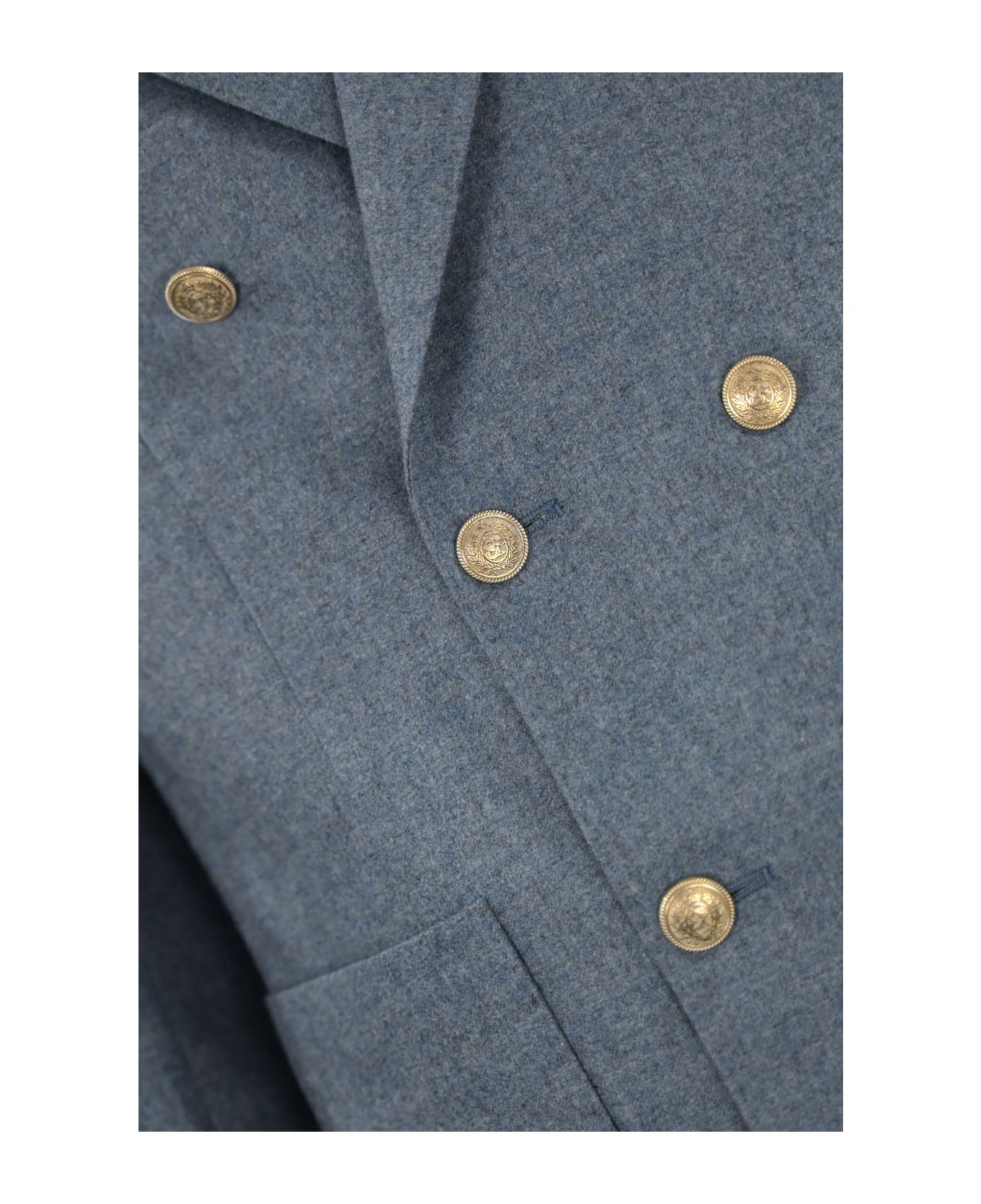 Eleventy Double-breasted Wool Suit - Denim