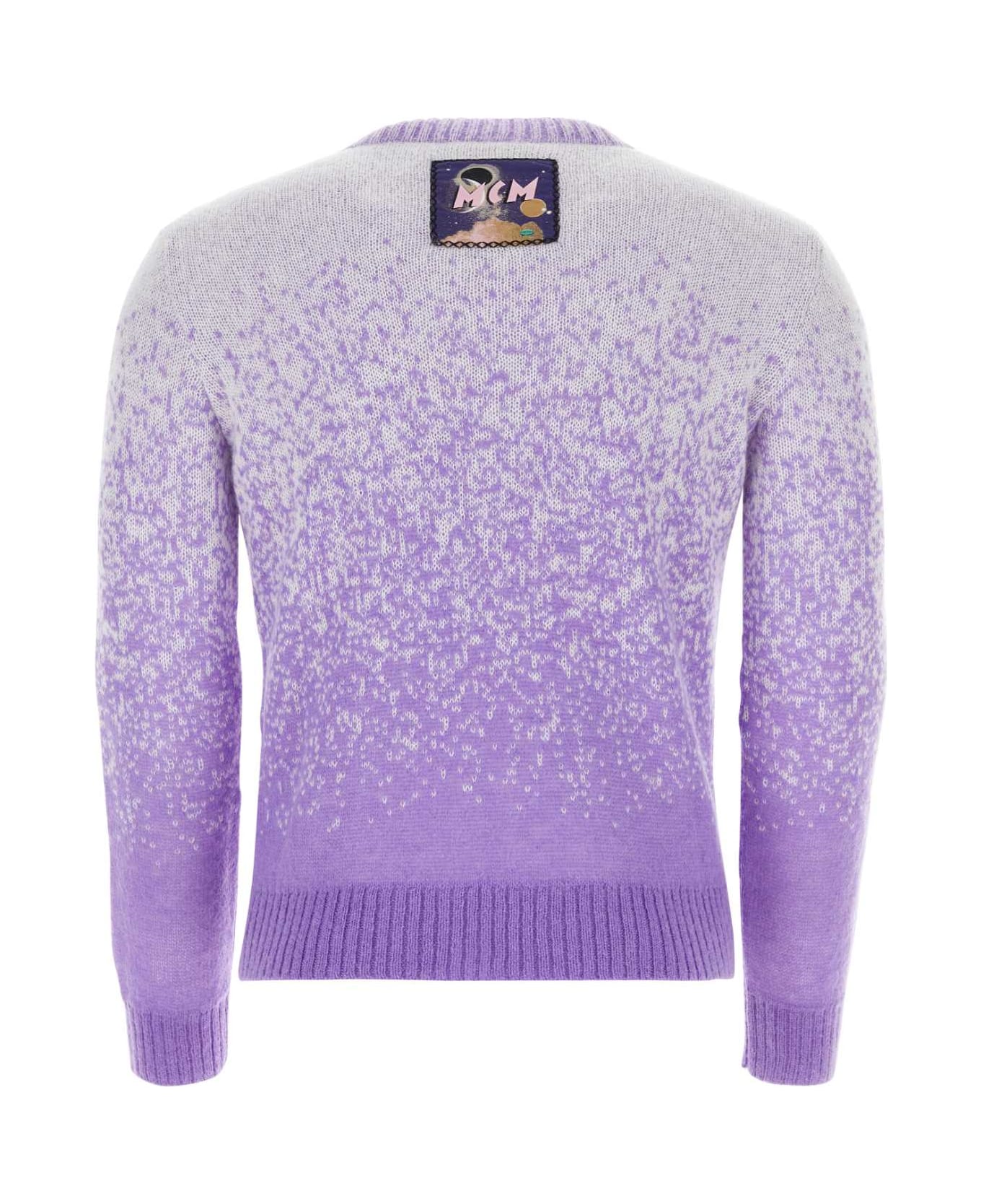 MCM Two-tone Nylon Blend Sweater - DAHLIA PURPLE