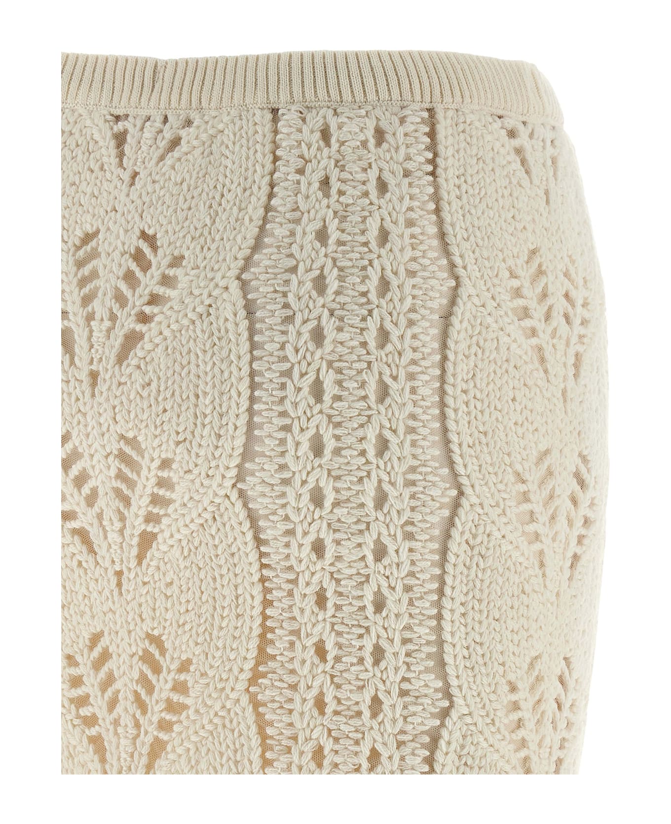 Ermanno Scervino Tricot Skirt - White