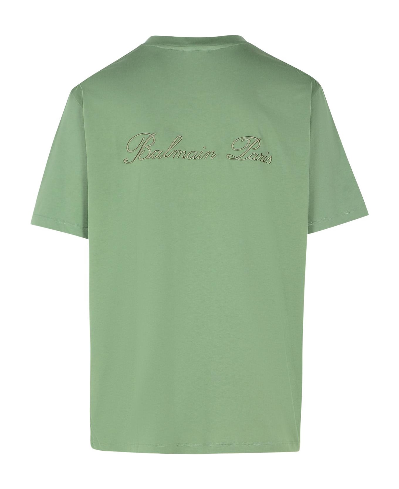 Balmain Green Cotton T-shirt - Green