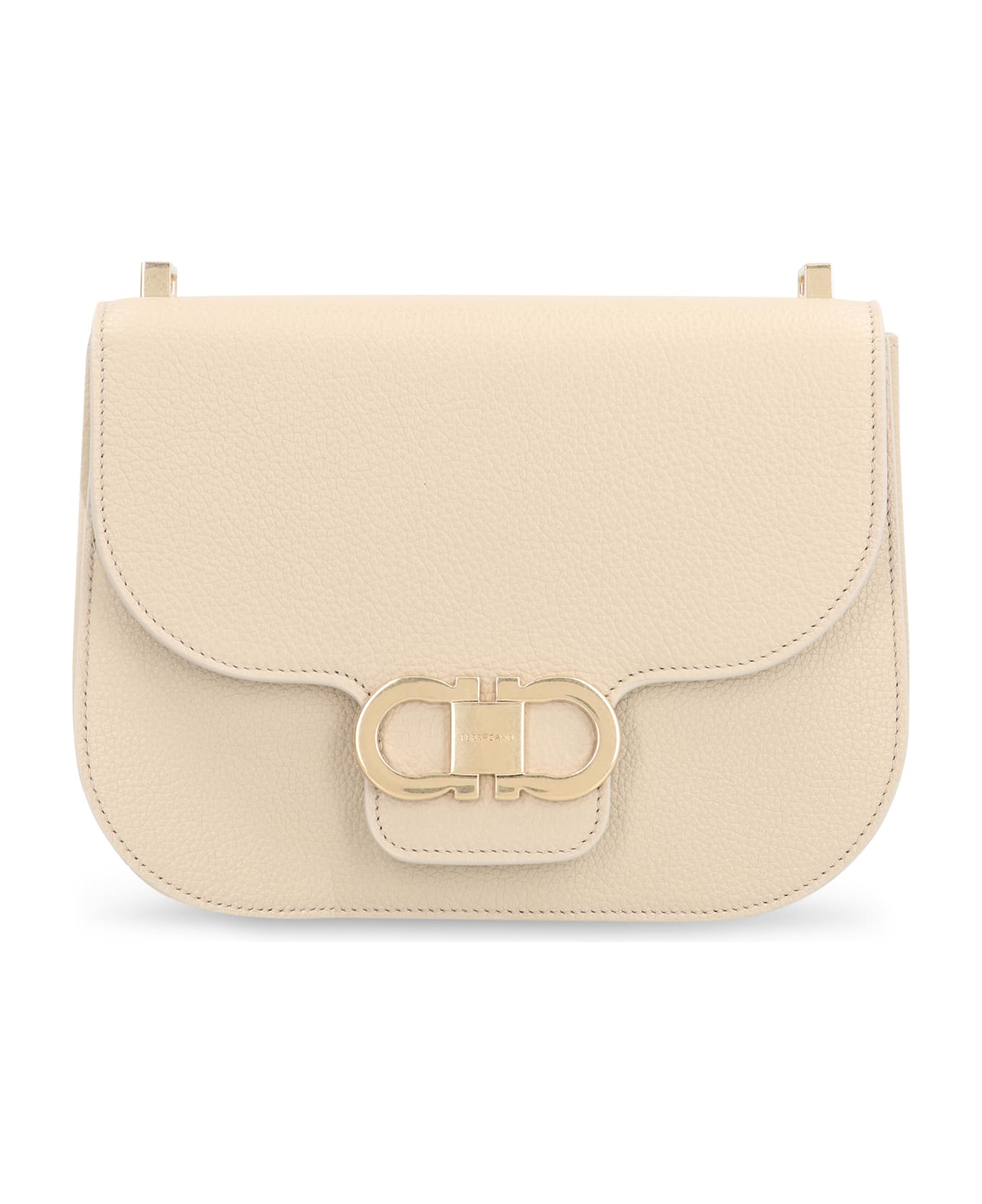Ferragamo Gancini Leather Crossbody Bag - Sand