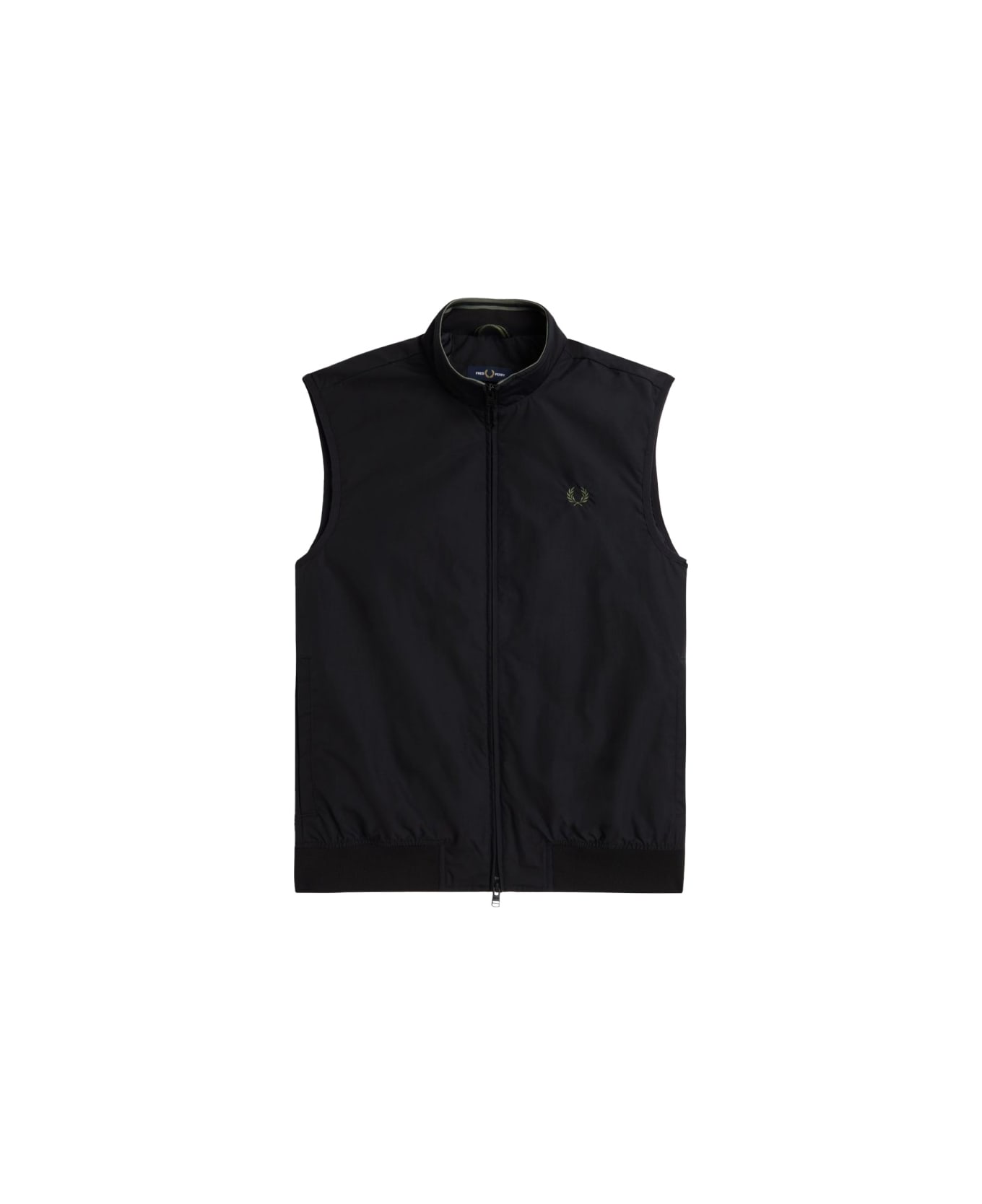 Fred Perry Vests With Logo - BLACK