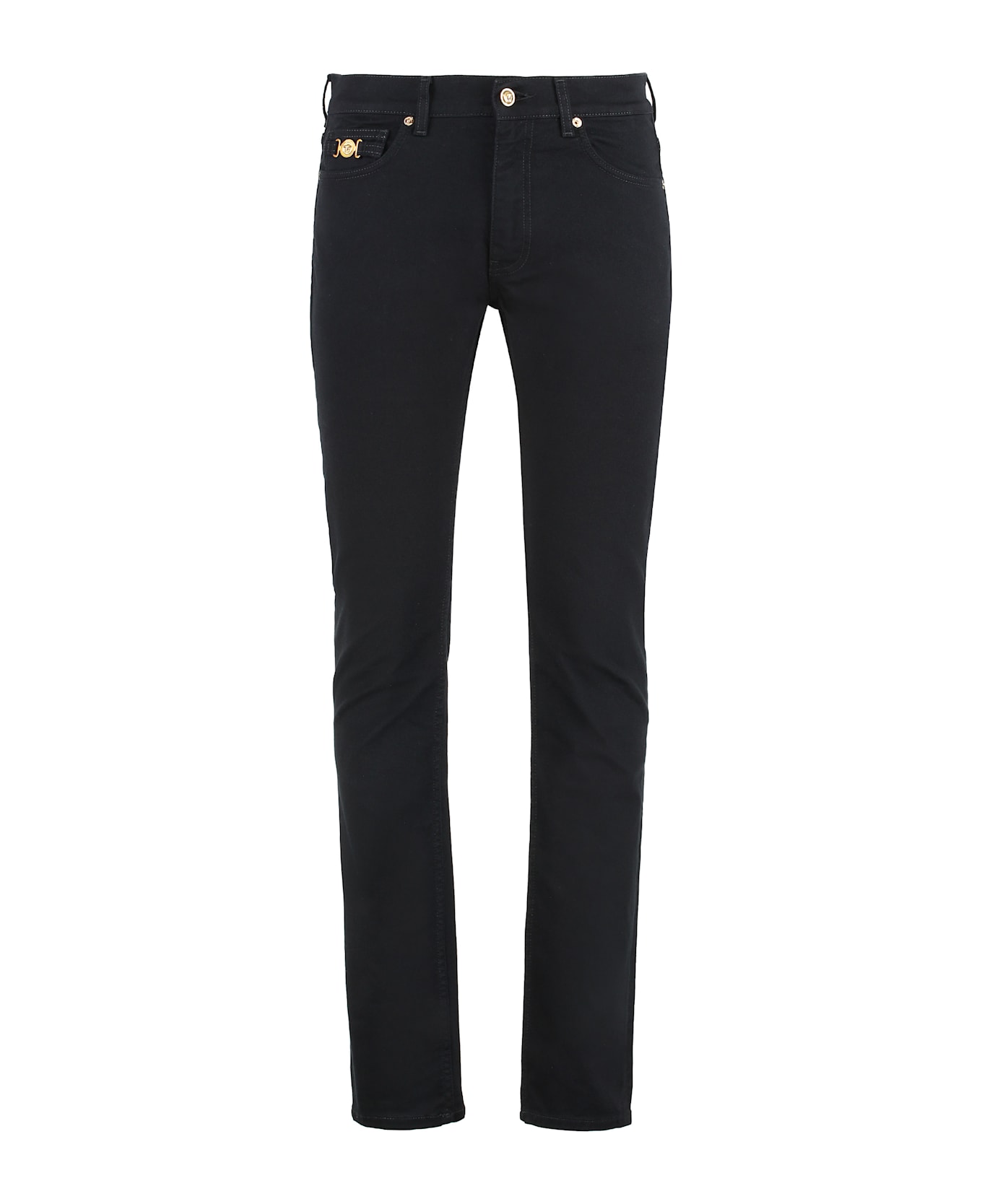 Versace 5-pocket Slim Fit Jeans - BLACK