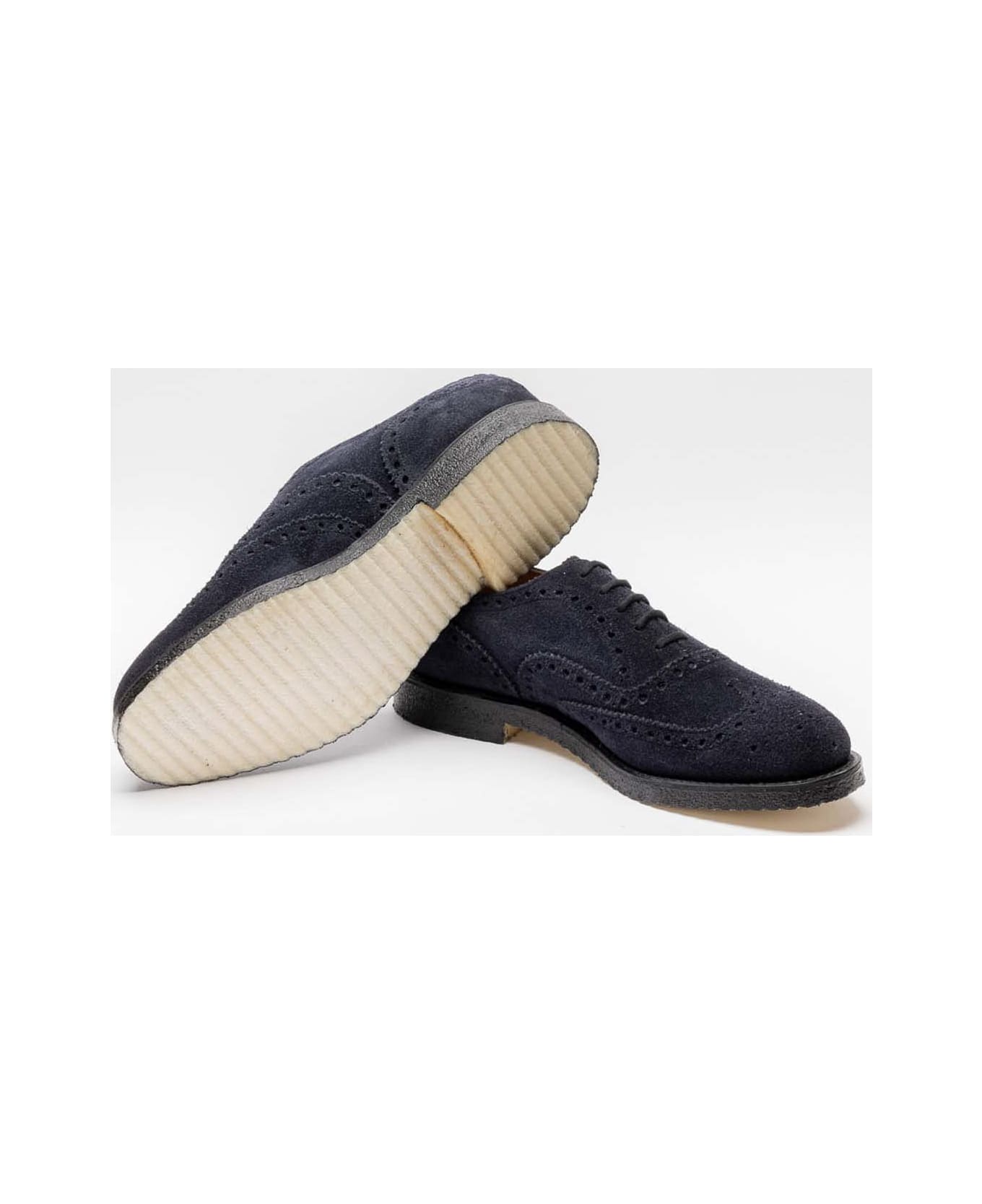 Church's Fairfield 81 Navy Castoro Suede Oxford Shoe (fitting G) - Blu