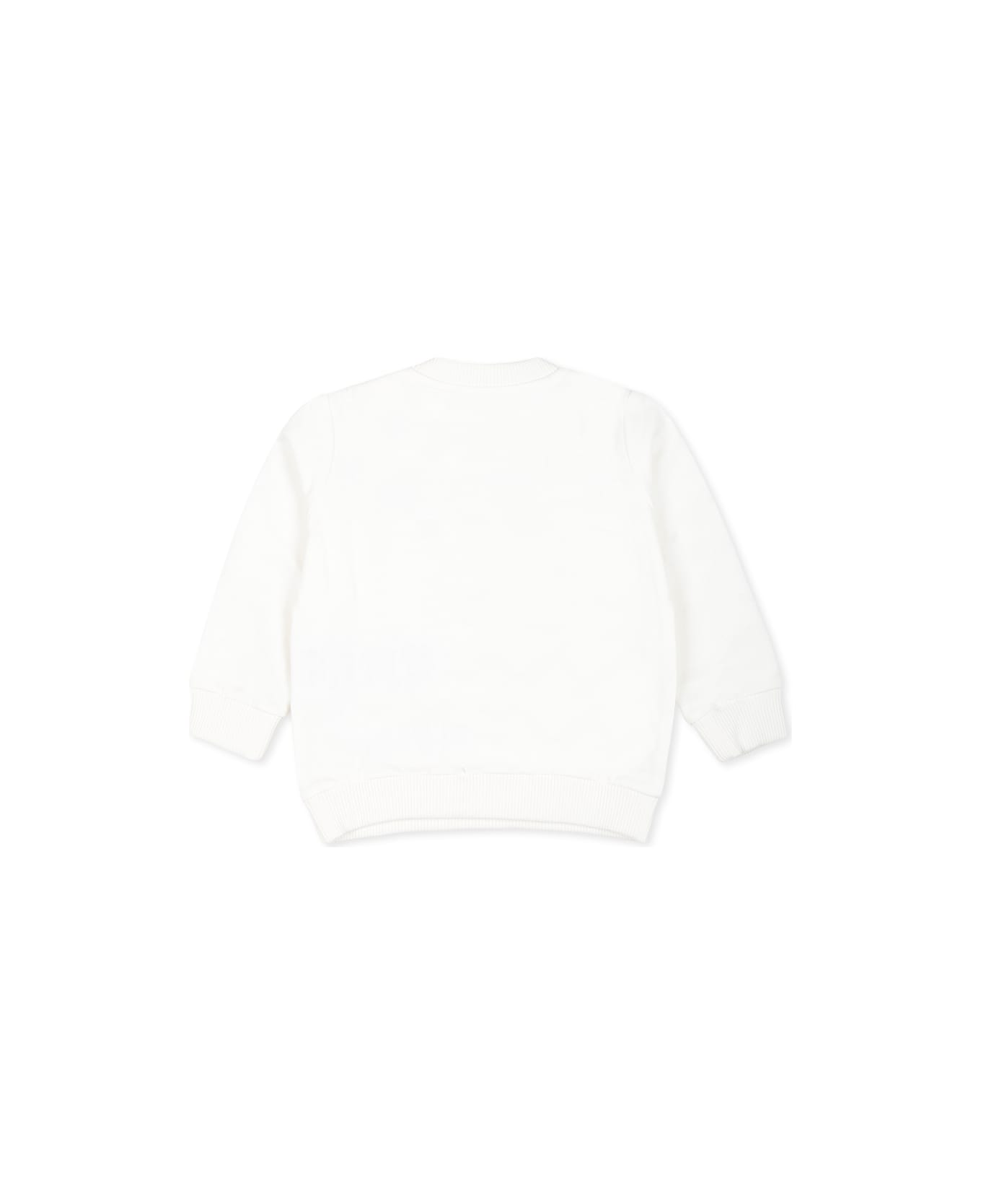 Moschino Ivory Sweatshirt For Babykids With Three Teddy Bears - Ivory