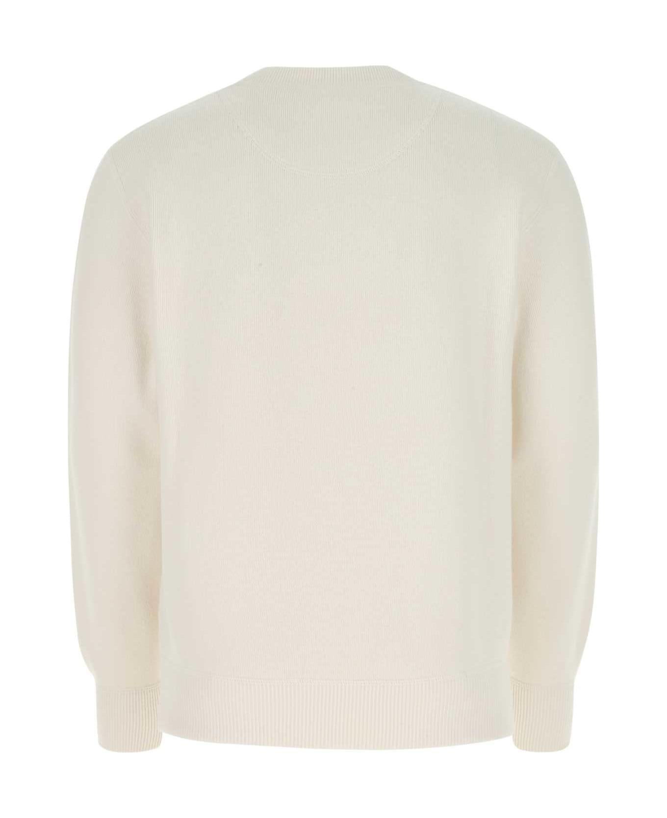 Prada Ivory Stretch Cashmere Blend Sweater - F0009