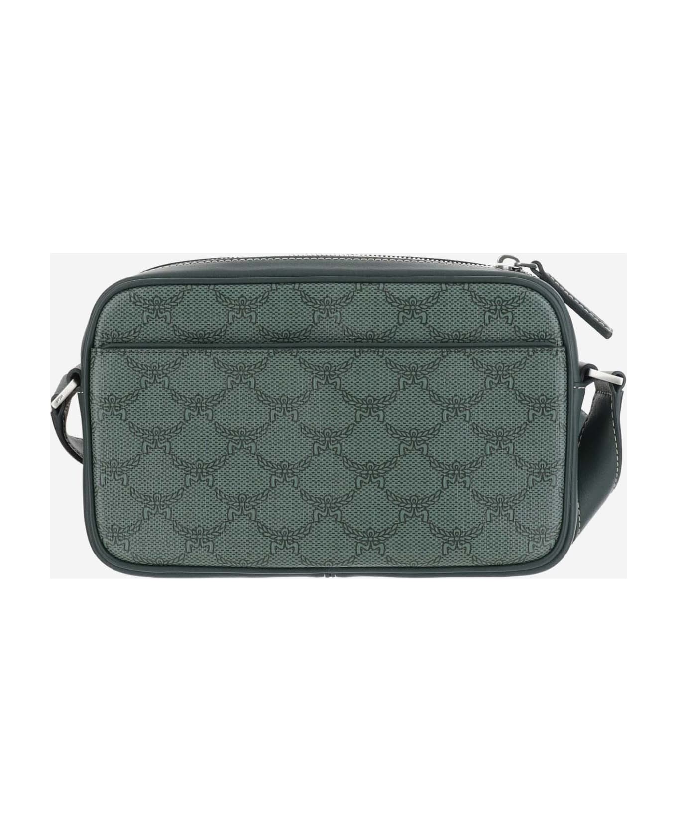 MCM Himmel Lauretos Canvas Shoulder Bag - Green