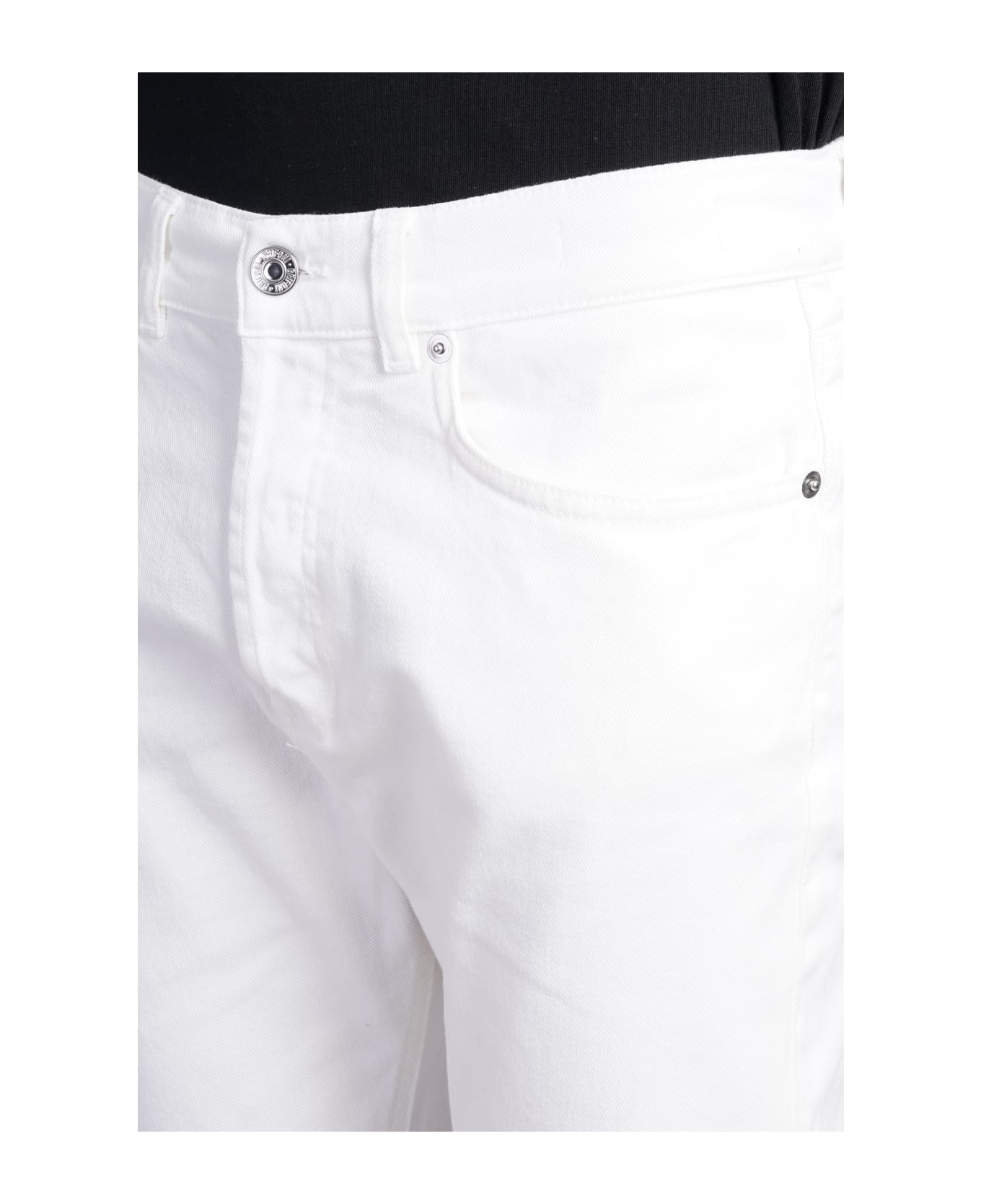 Mauro Grifoni Jeans In White Cotton - Yellow Cream