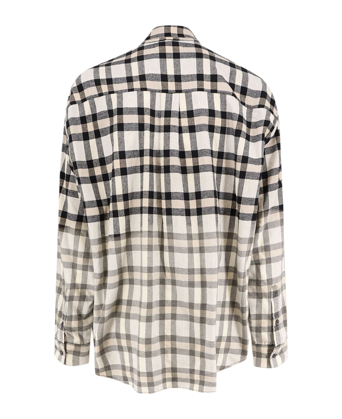 ih nom uh nit Dégradé Cotton Blend Shirt - Blackwhite