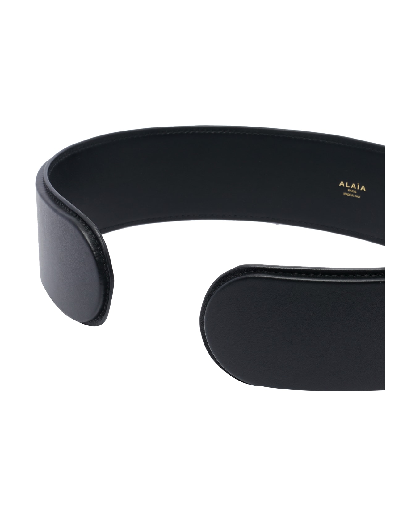 Alaia Flex Leather Belt - Black