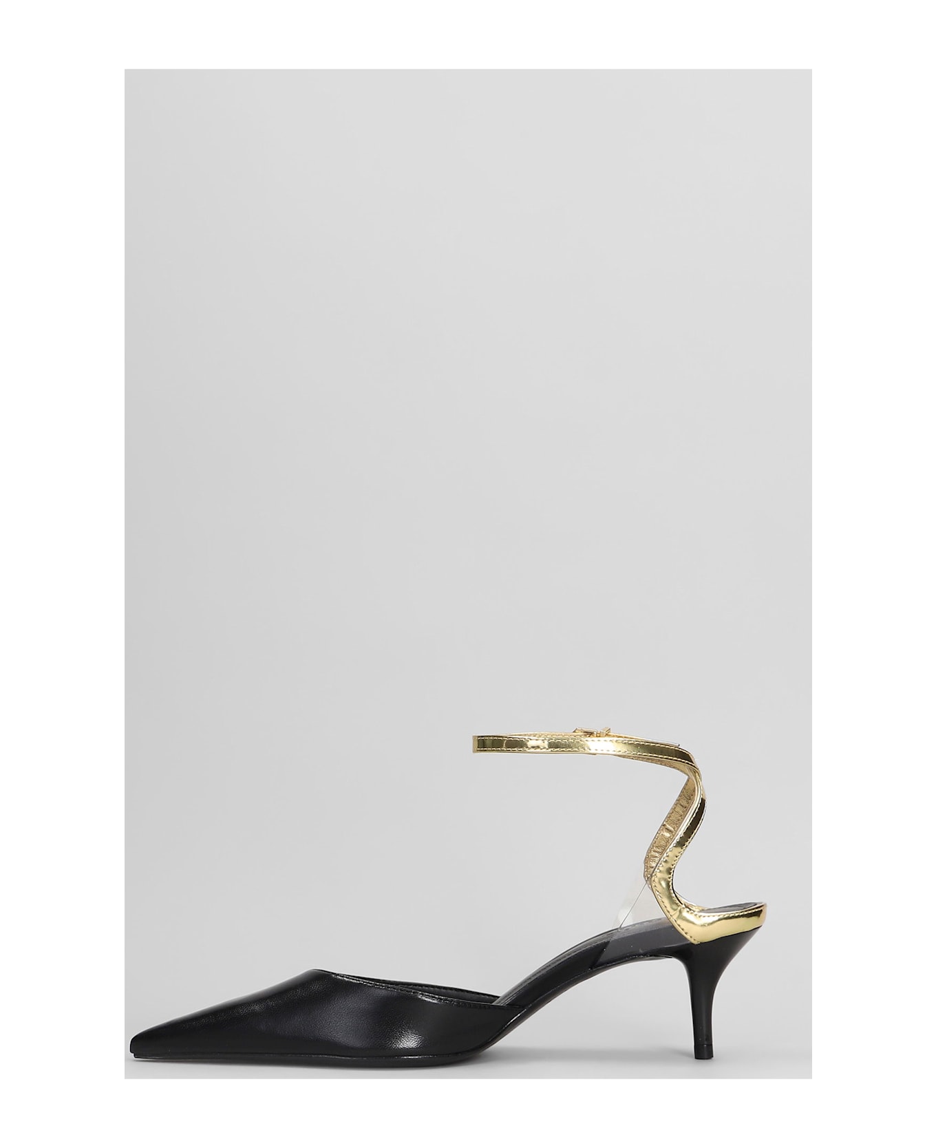 Schutz Skye Pump Mid Pumps In Black Leather - black