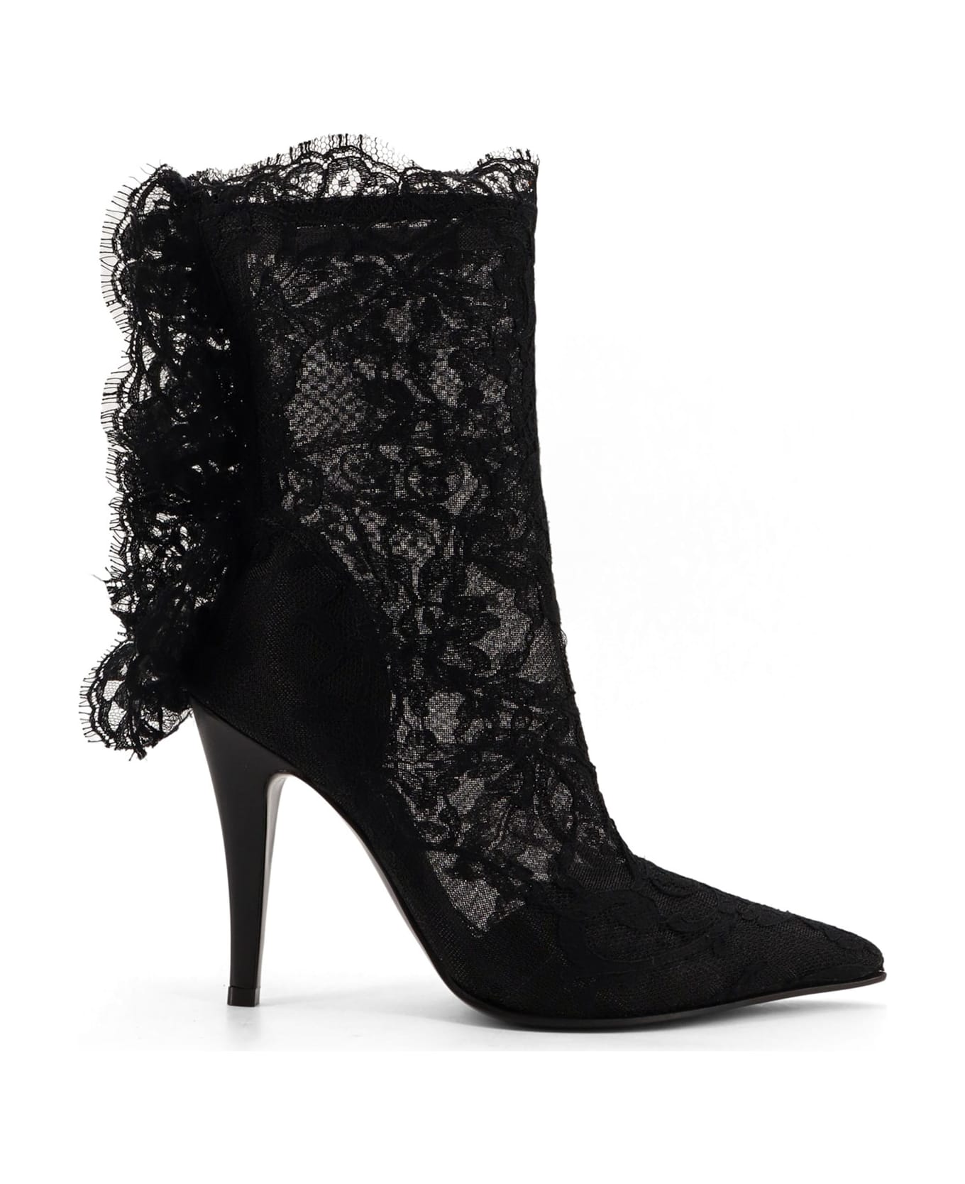 Alexander McQueen Heron Lace Boots - Black