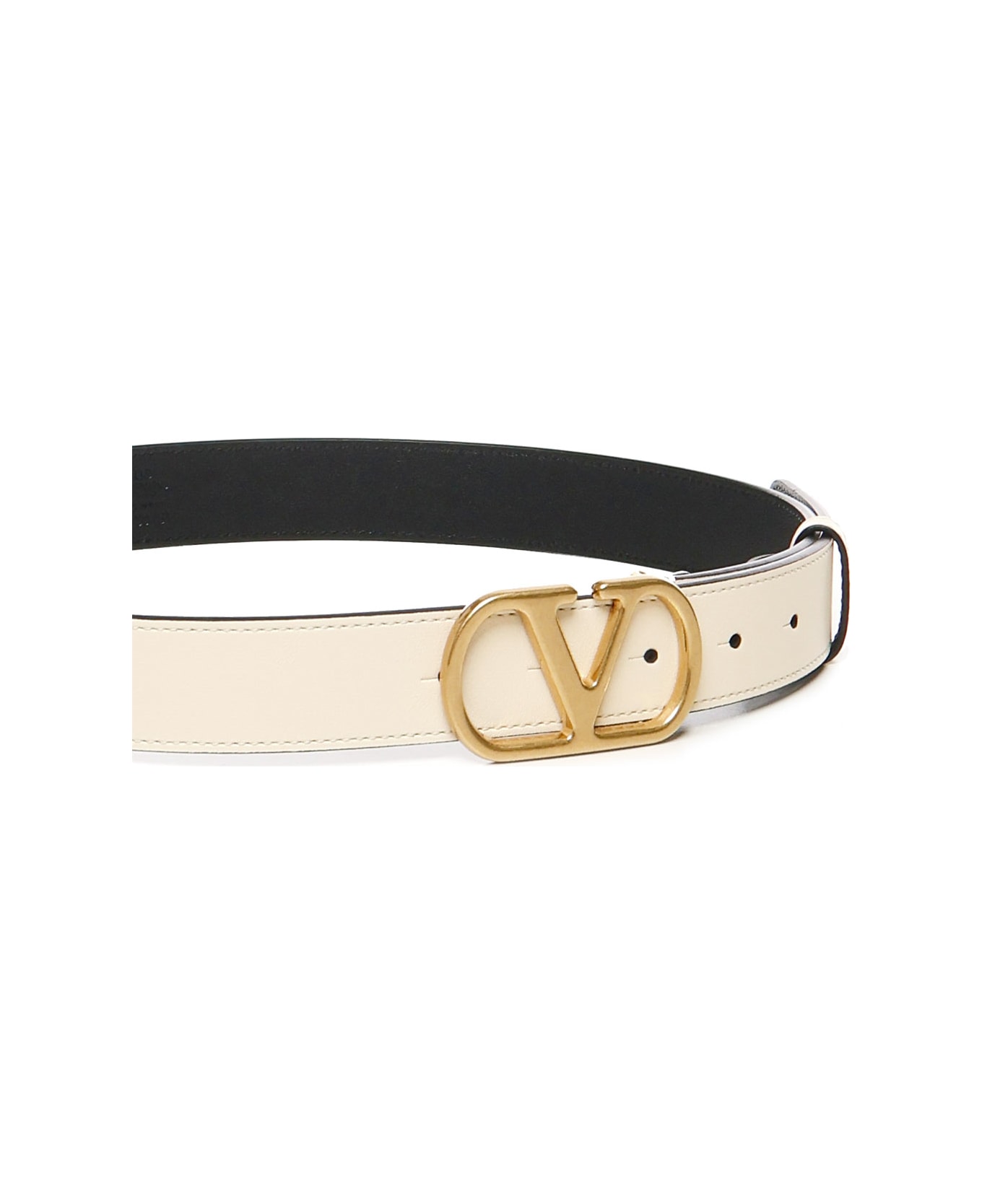 Valentino Garavani Vlogo Signature Belt - White