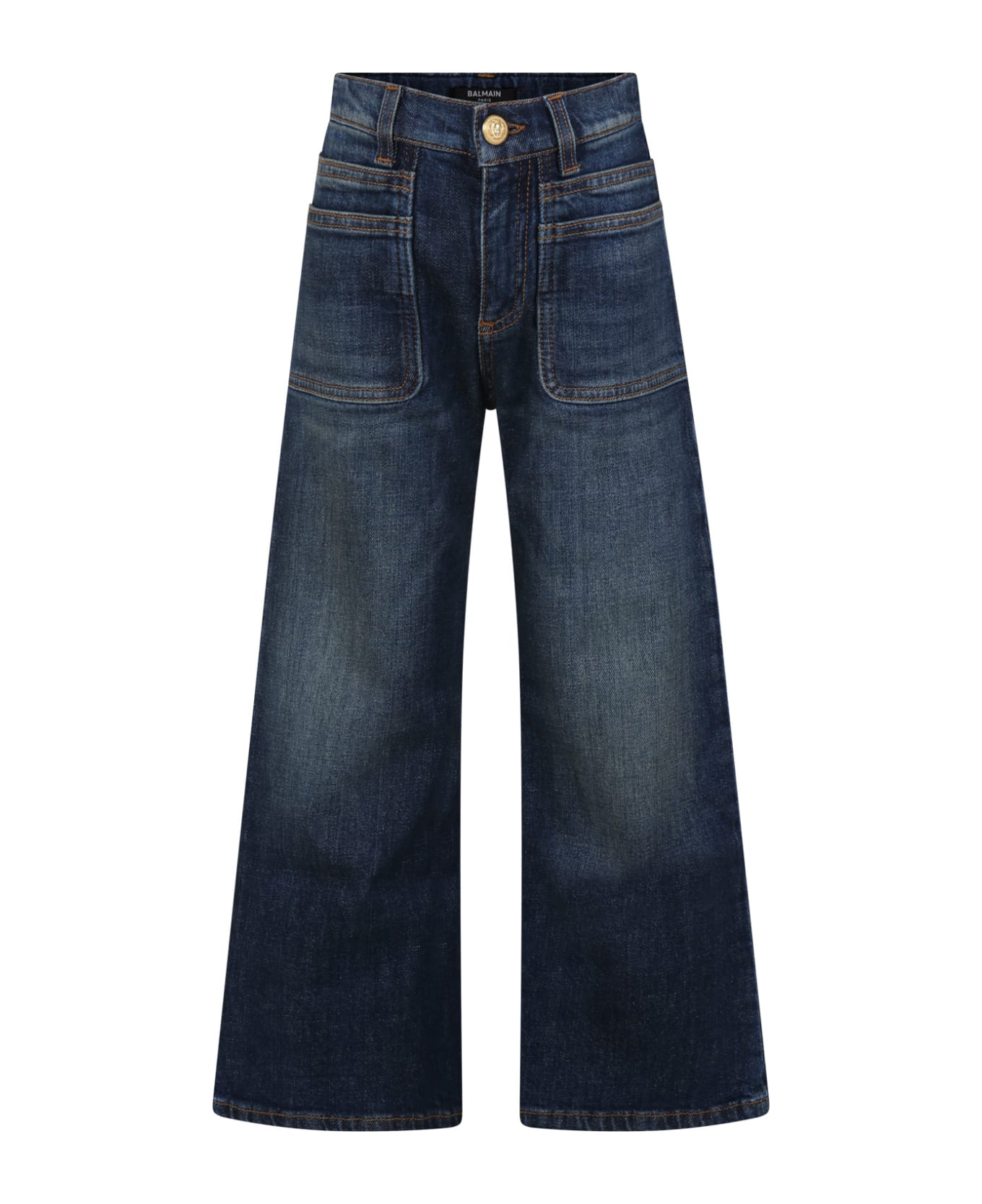Balmain Denim Jeans For Girl - Denim