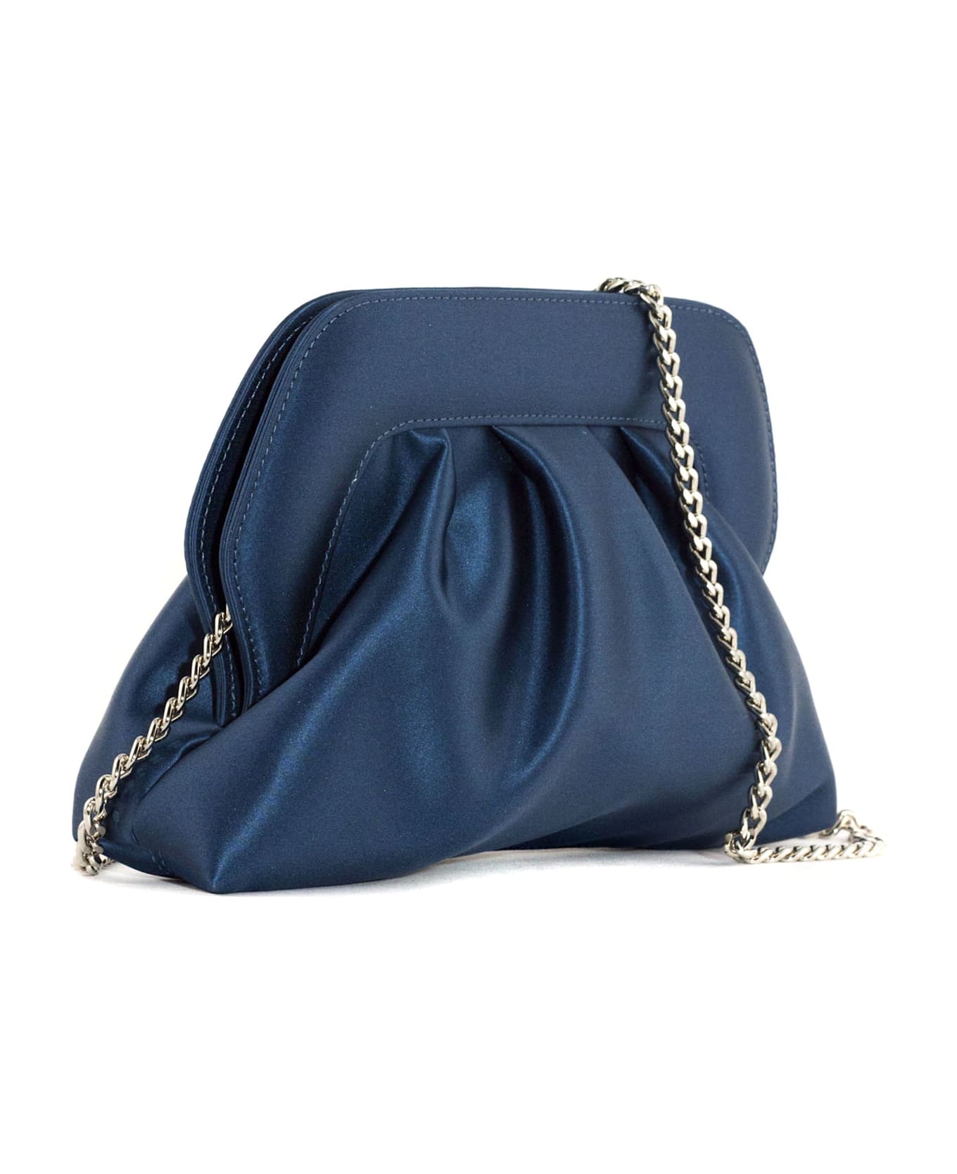 Roberto Festa Navy Blue Satin Ophelia Bag - Blue