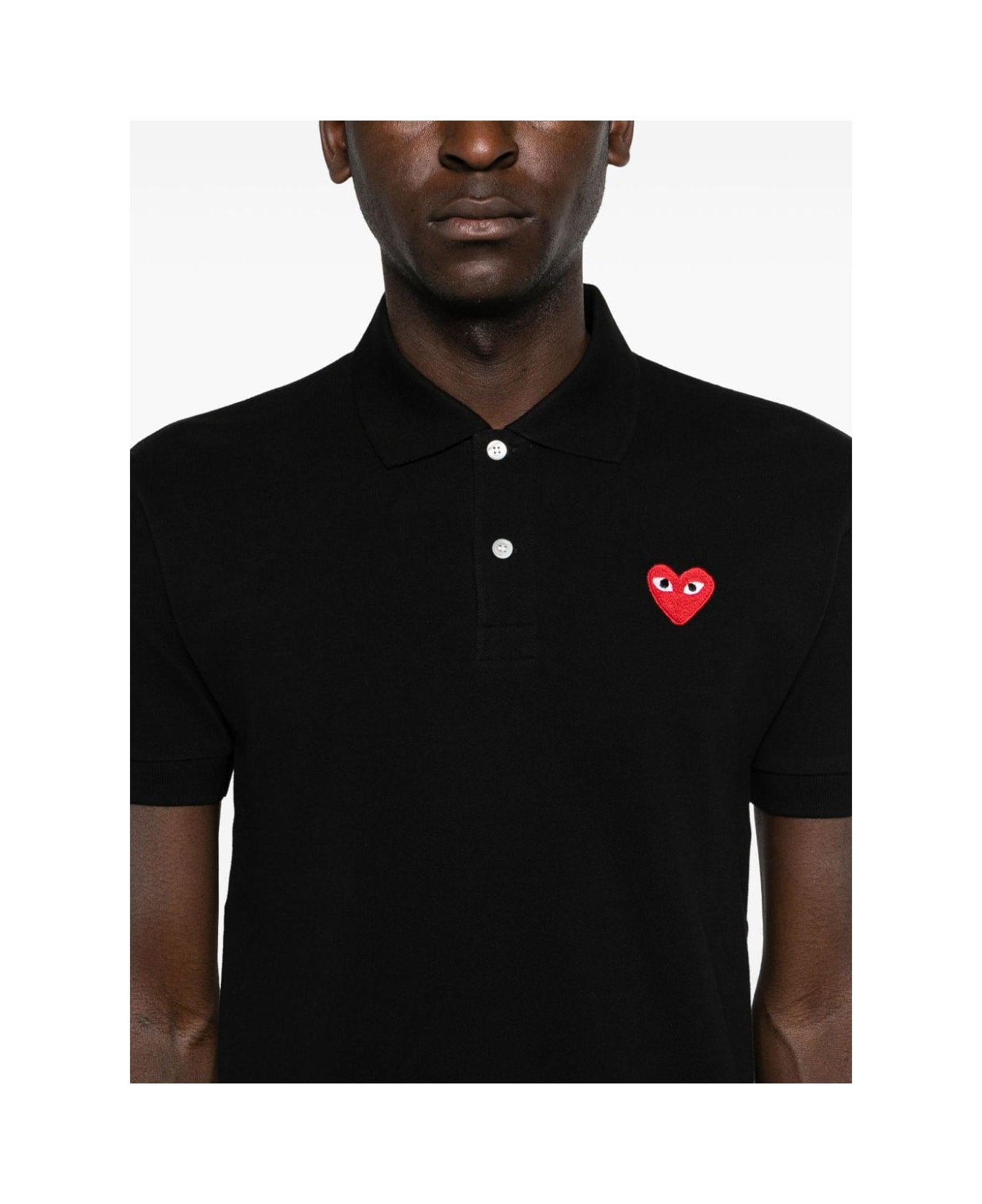 Comme des Garçons Cotton Polo Shirt - Black