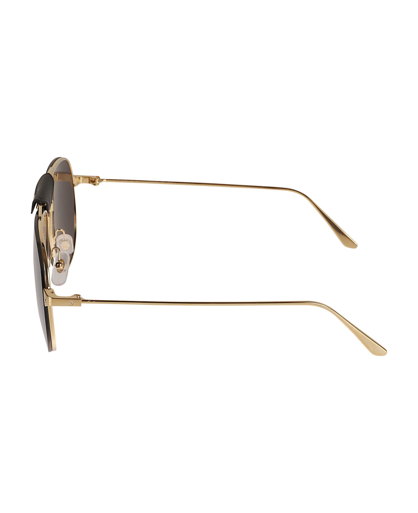 Cartier Eyewear Aviator Logo Detail Sunglasses - Gold