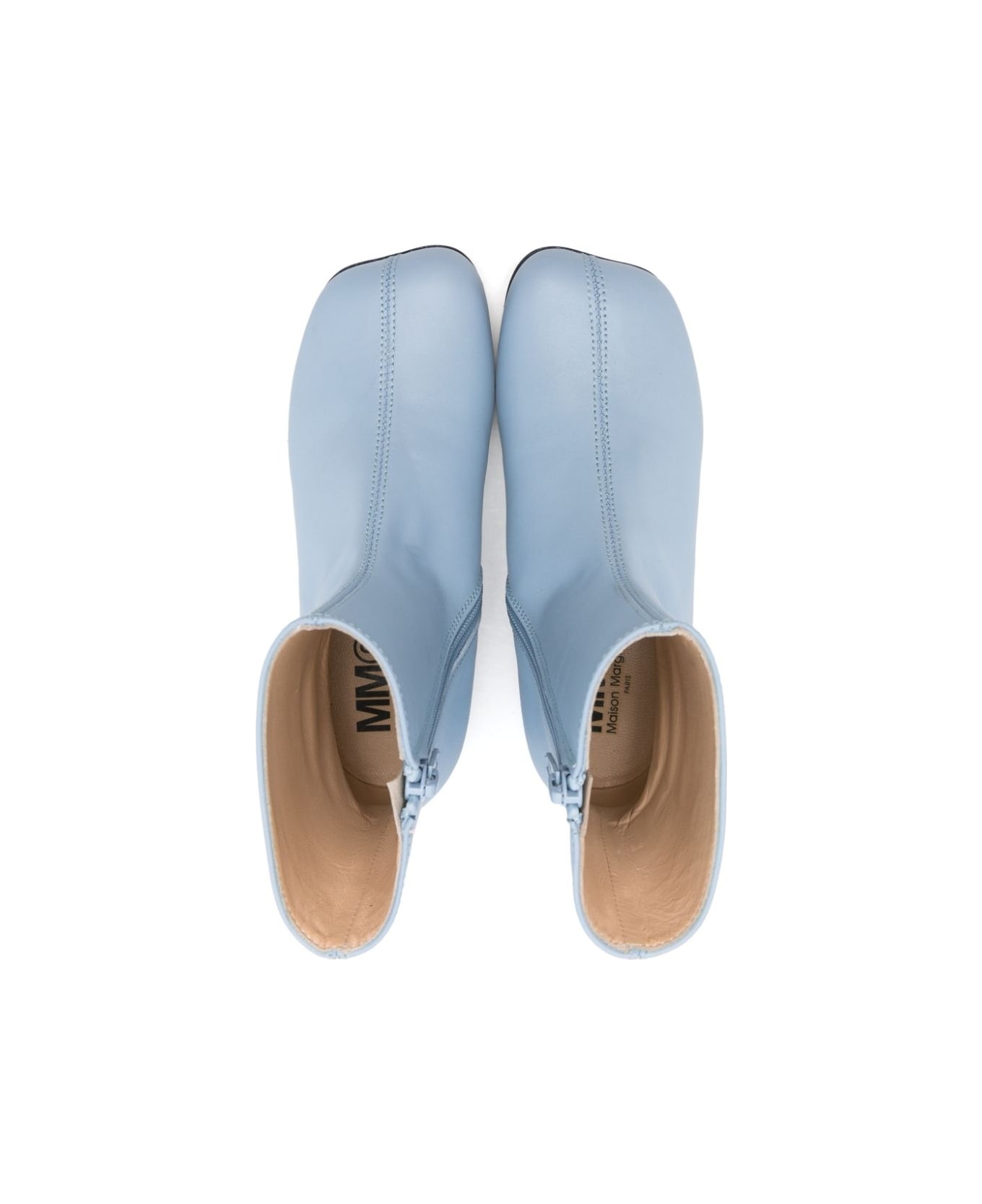 MM6 Maison Margiela Stivale Con Logo - Light blue