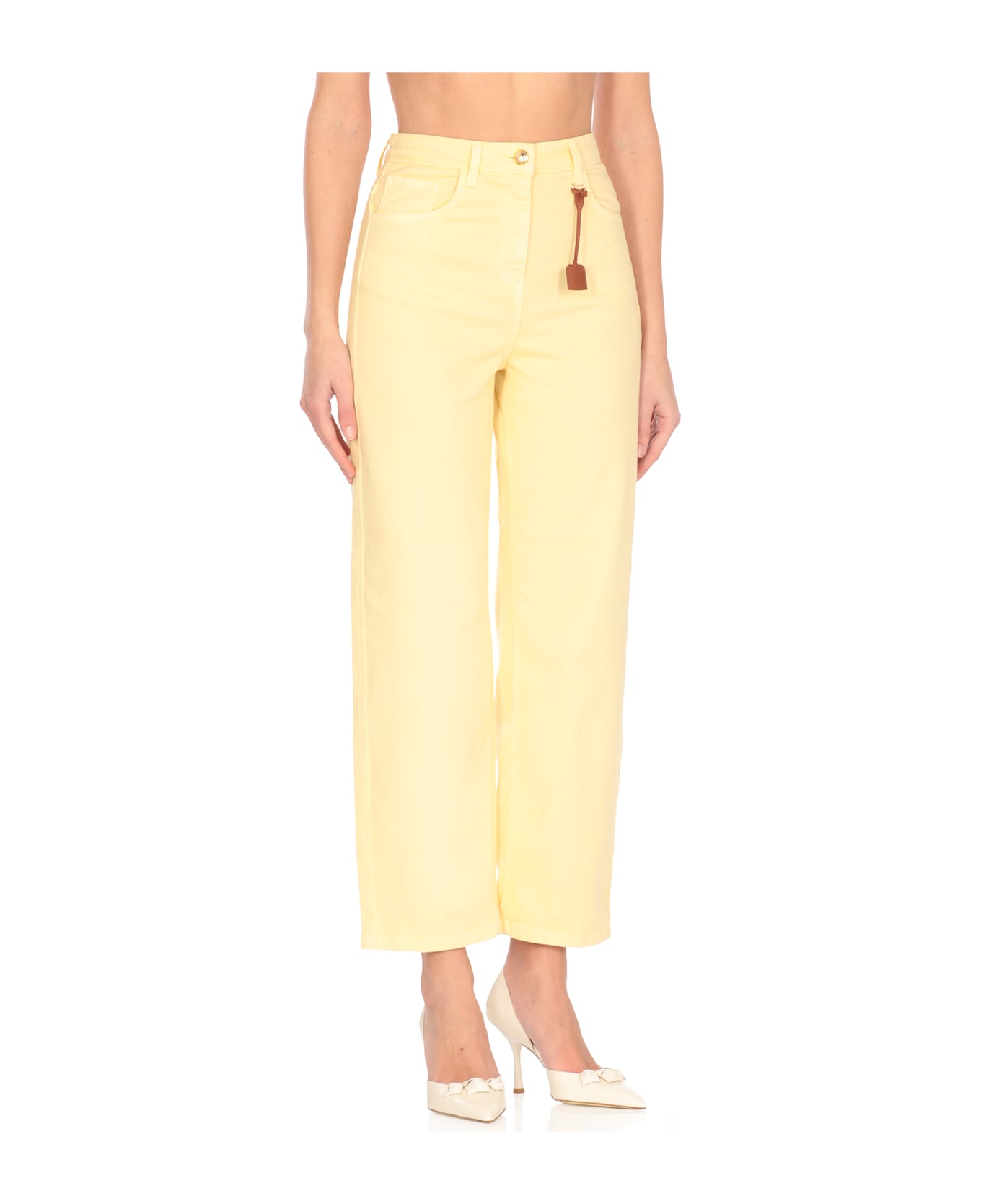 Elisabetta Franchi Cotton Jeans - Yellow