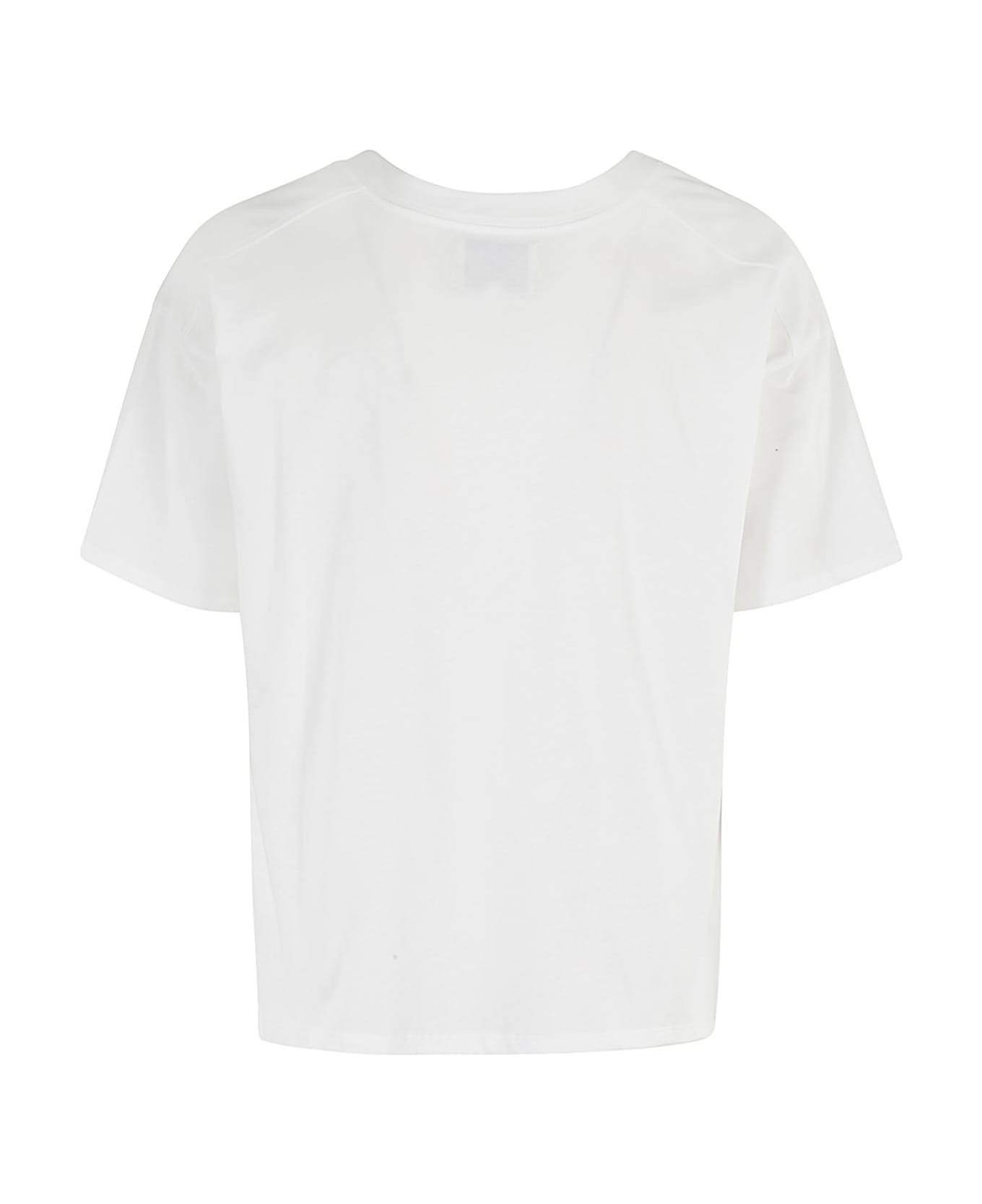 Loulou Studio Tshirt Col V - White Tシャツ