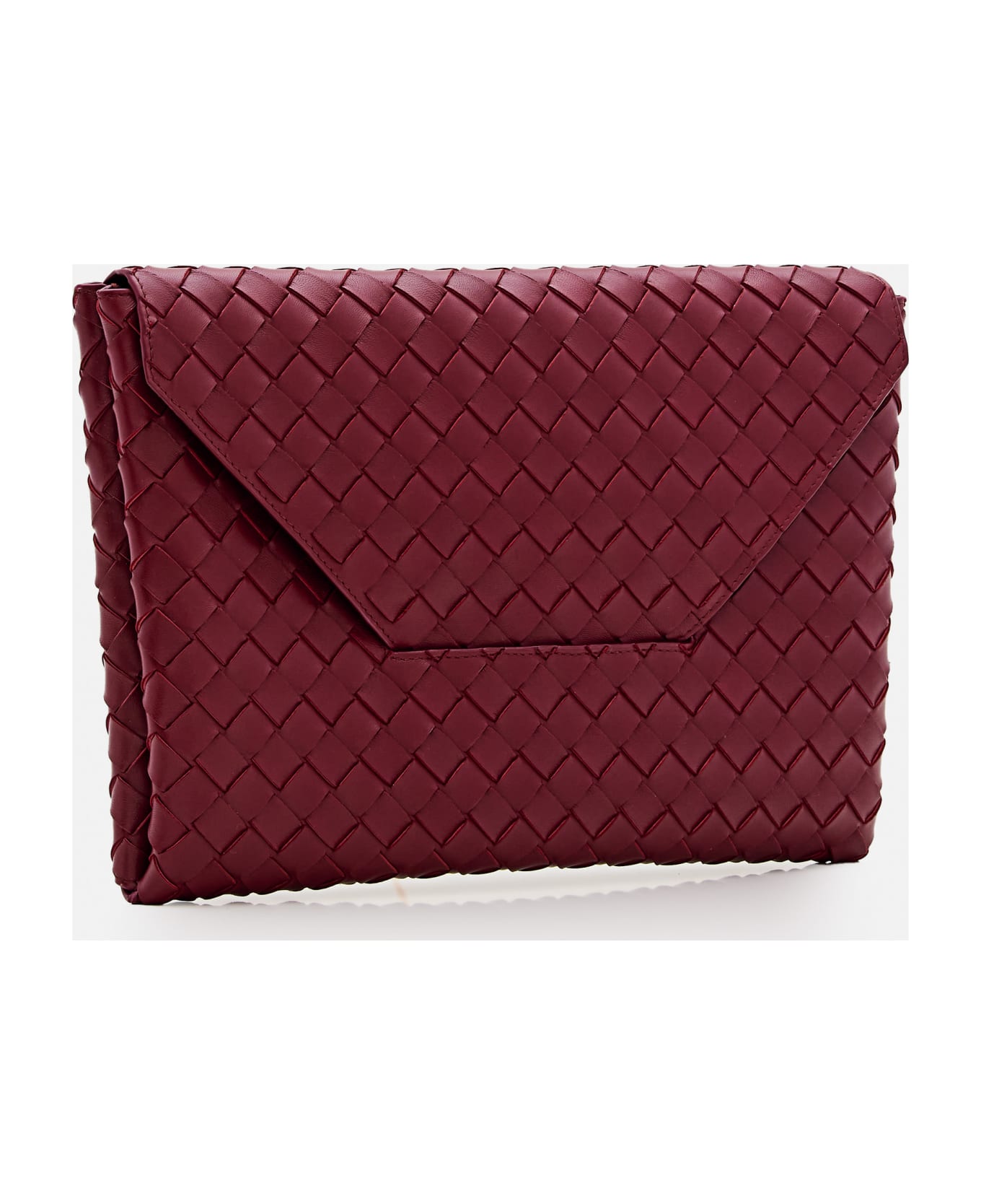 Bottega Veneta Origami Large Envelope Leather Bag - Red クラッチバッグ