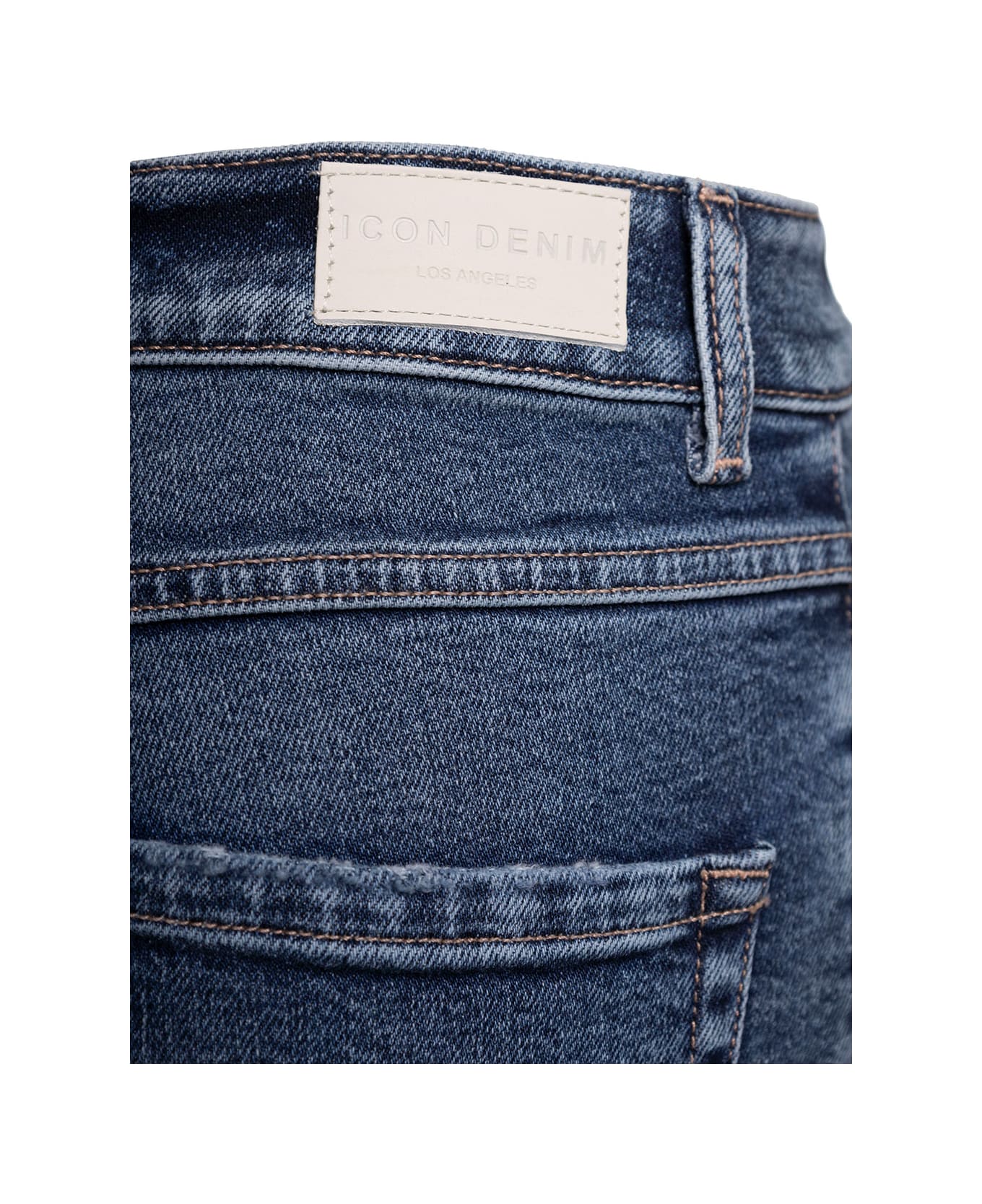 Icon Denim Black High-waisted Mini Flare Jeans In Cotton Blend Denim Woman - Black