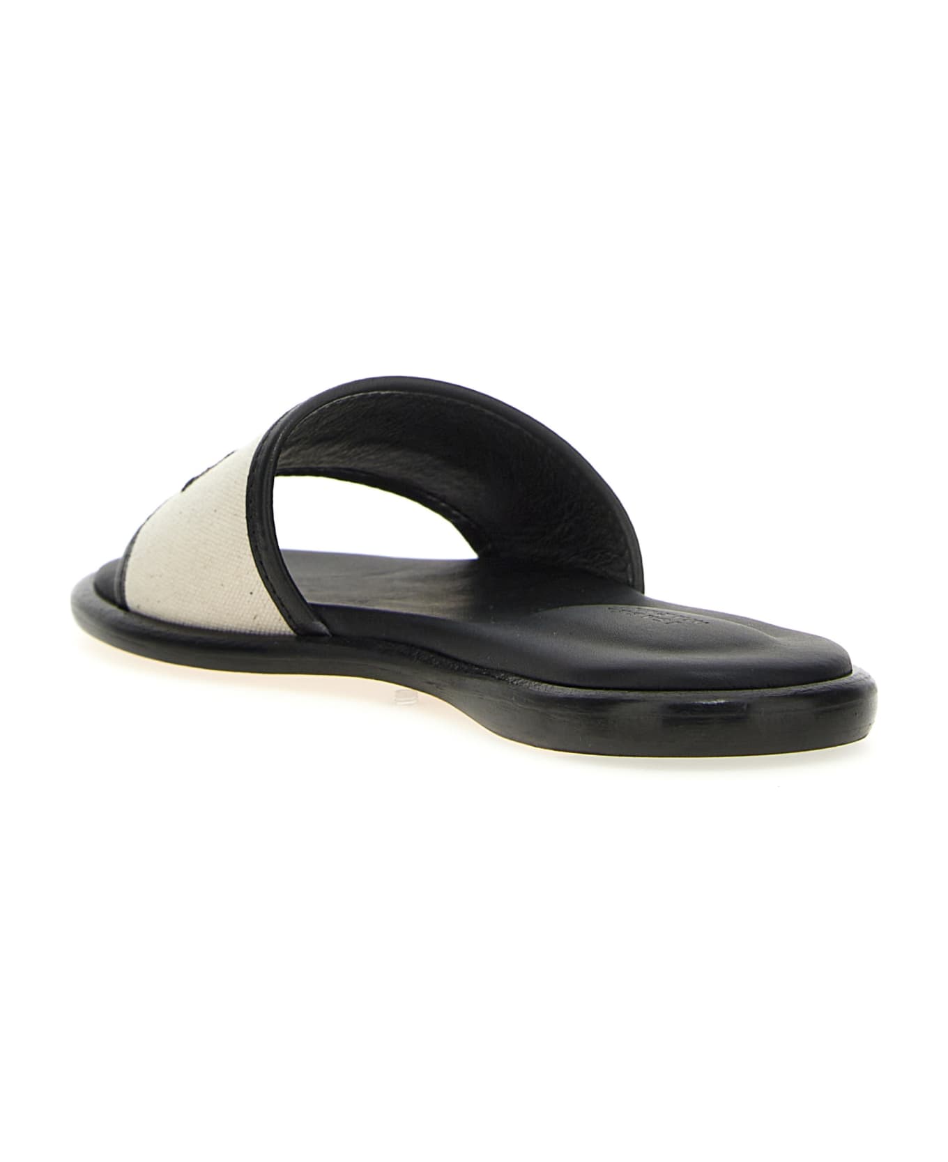 Isabel Marant Logo Canvas Sandals - White/Black