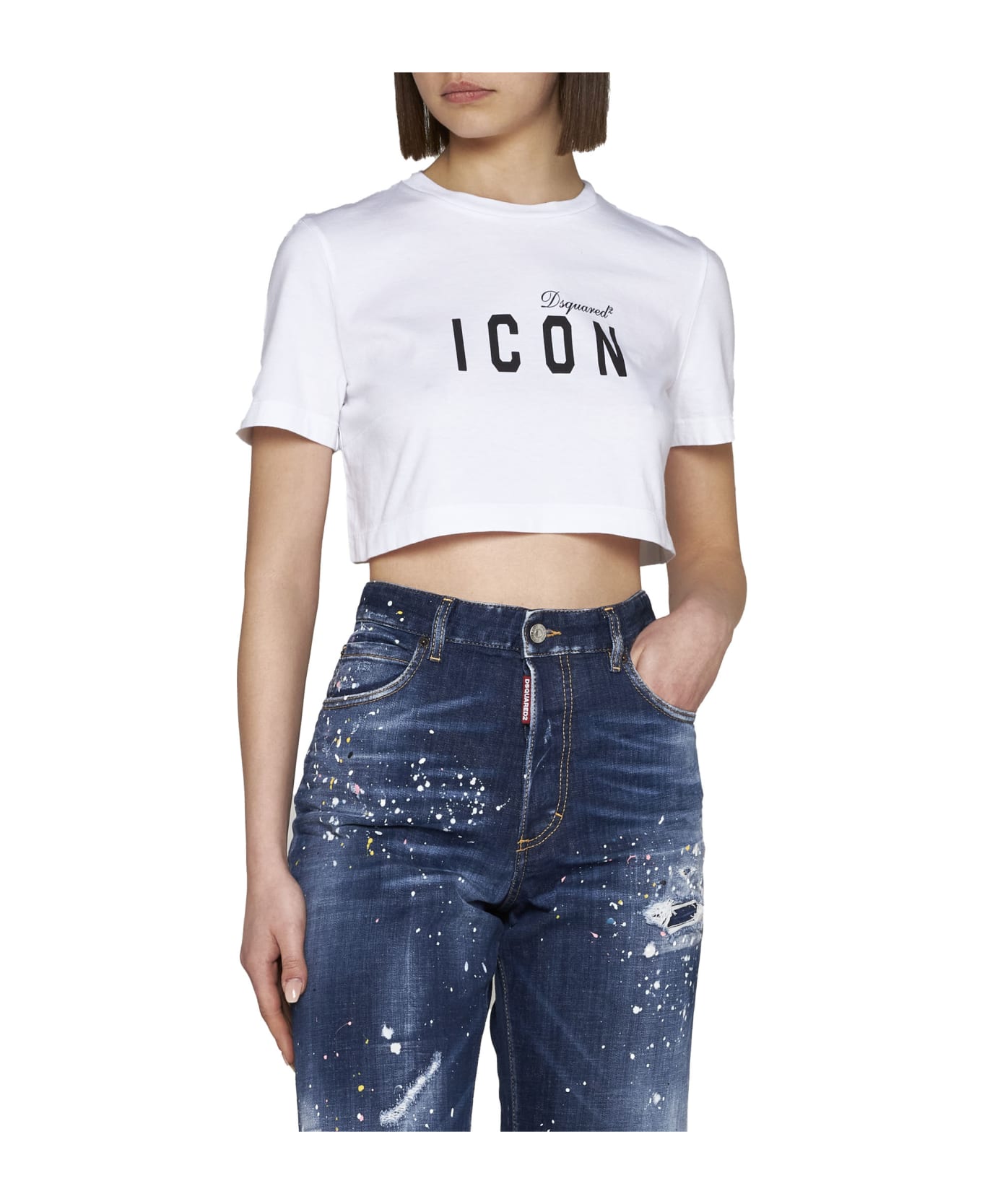 Dsquared2 Icon Cotton T-shirt - White Tシャツ