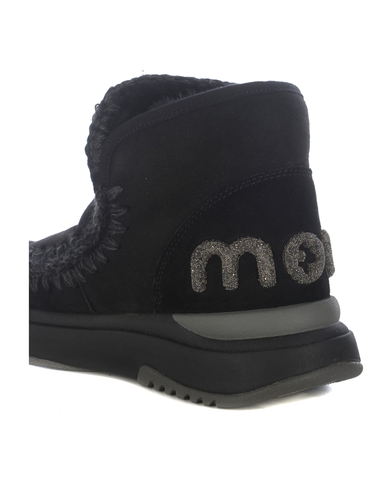Mou Anckle Boots Mou "eskimo Jogger" Made Of Leather - Nero スニーカー