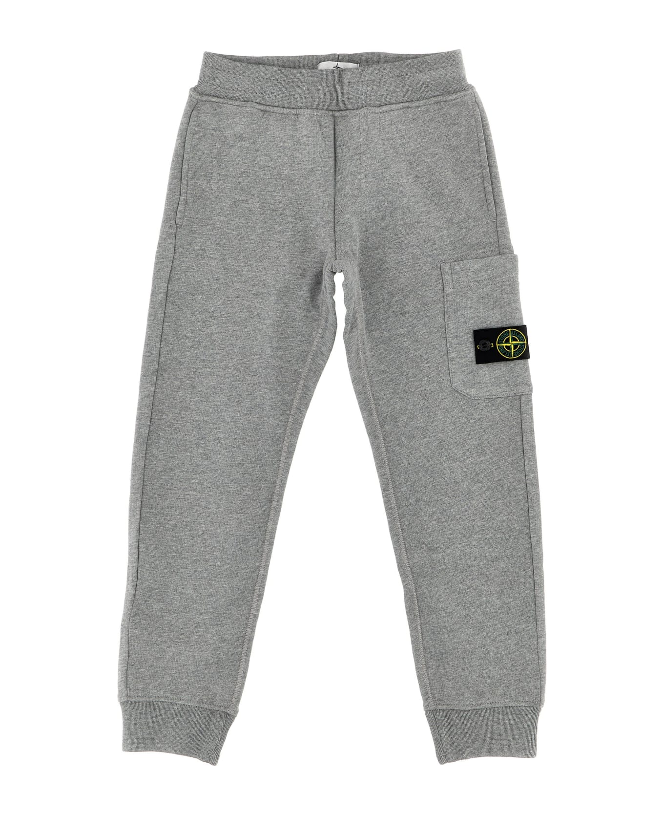 Stone Island Junior Logo Patch Joggers - Gray