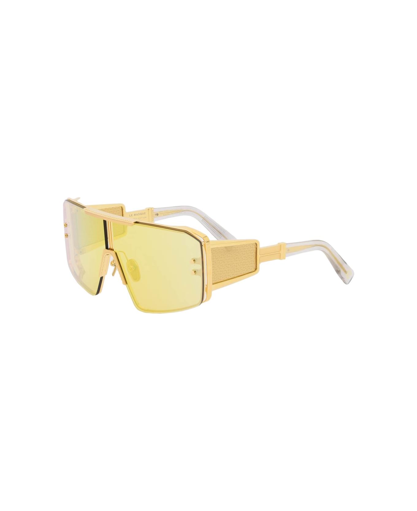 Balmain Le Masque Sunglasses - GOLD GREY (Yellow)