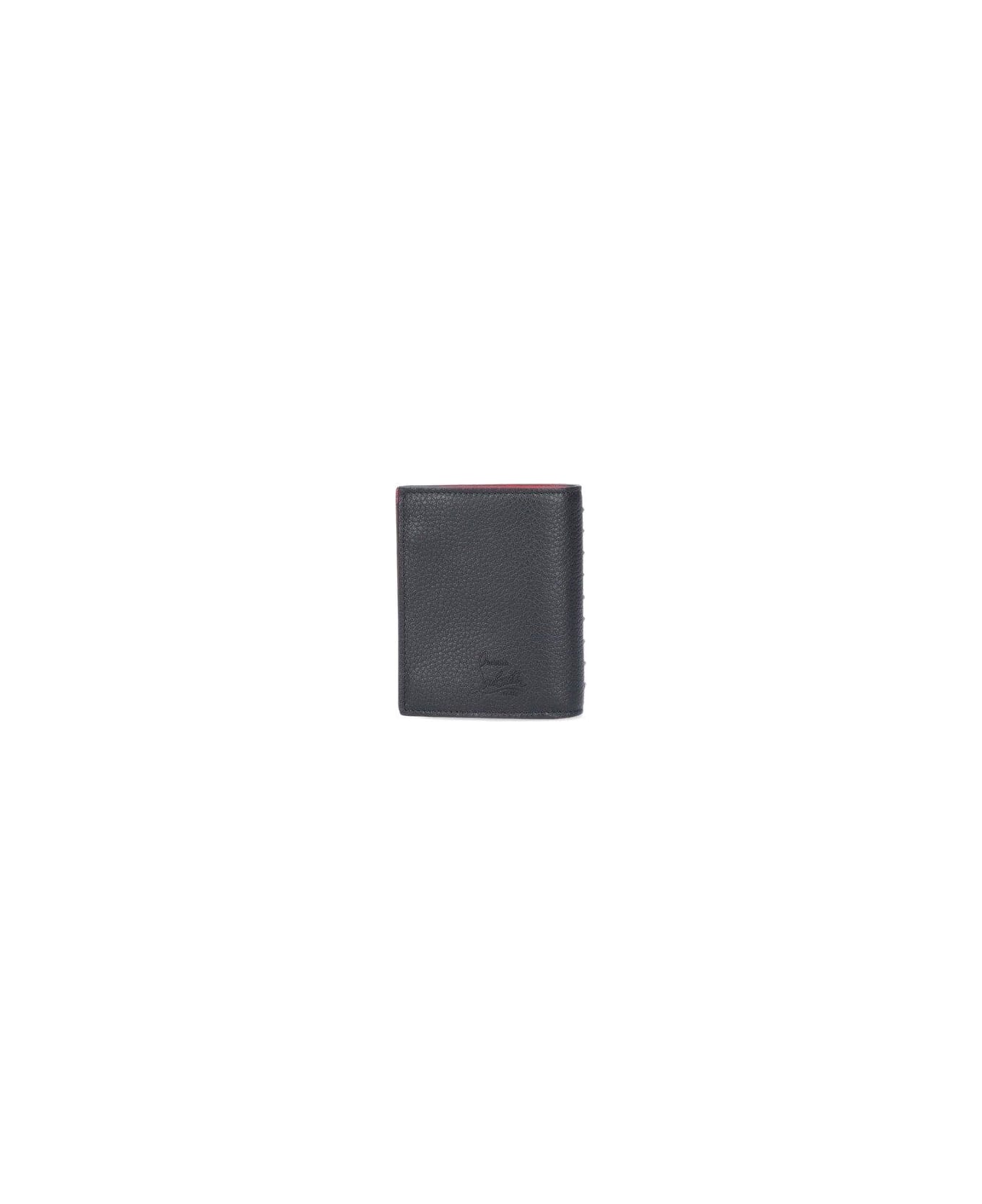 Christian Louboutin Paros Studded Wallet - Black/black 財布