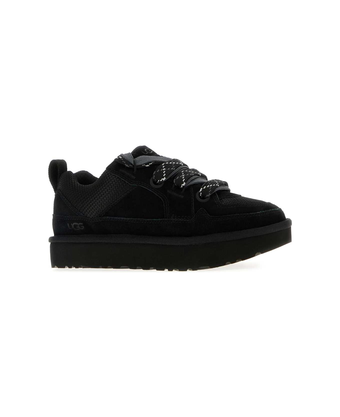 UGG Black Suede And Mesh Lowmel Sneakers - Black