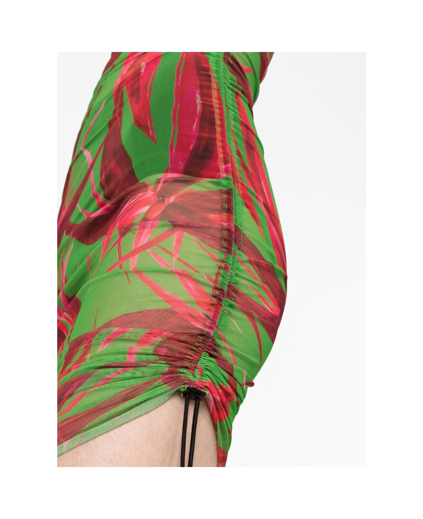 Louisa Ballou Floral Print Short Dress - Green