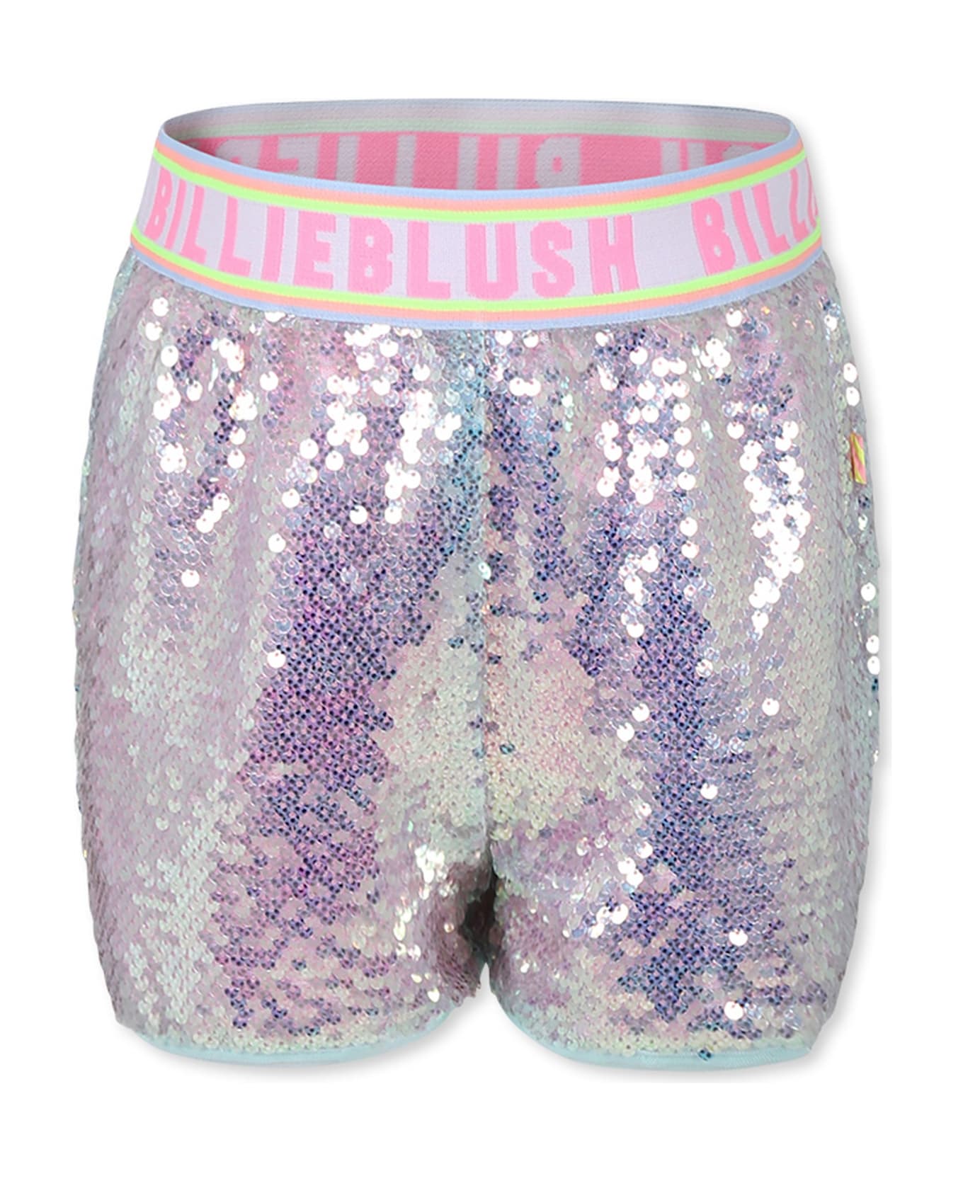 Billieblush Silver Shorts For Girl With Logo - Silver