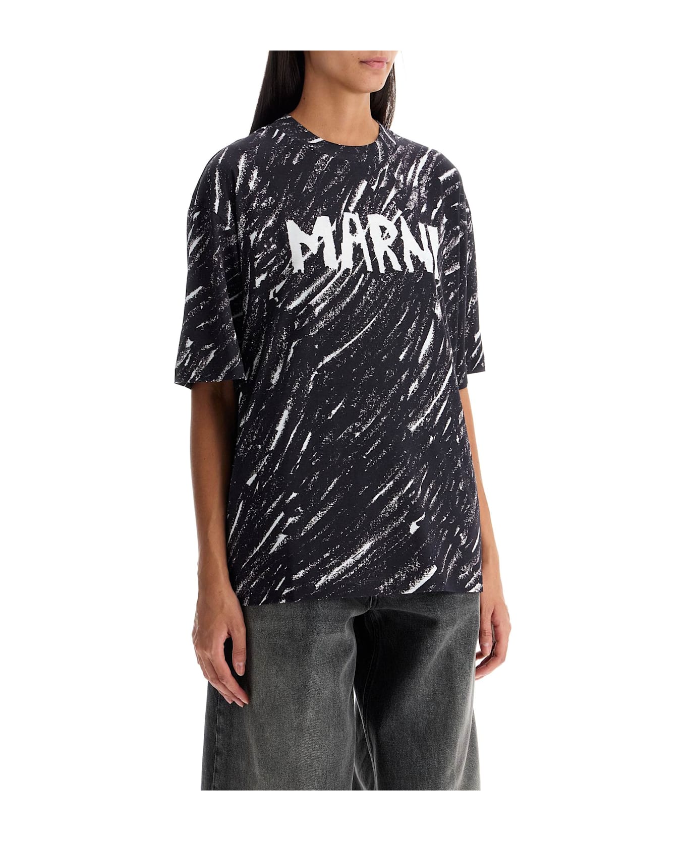 Marni 'crayon' Print T-shirt - BLACK (Black)