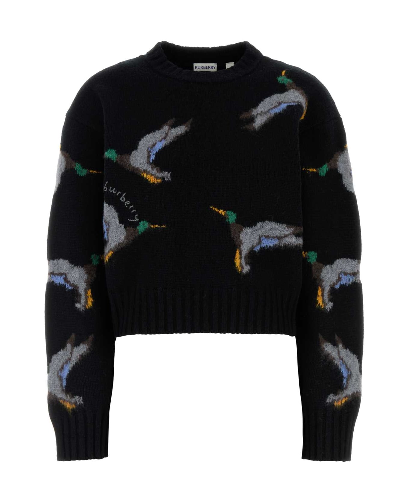Burberry Black Wool Sweater - BLACK