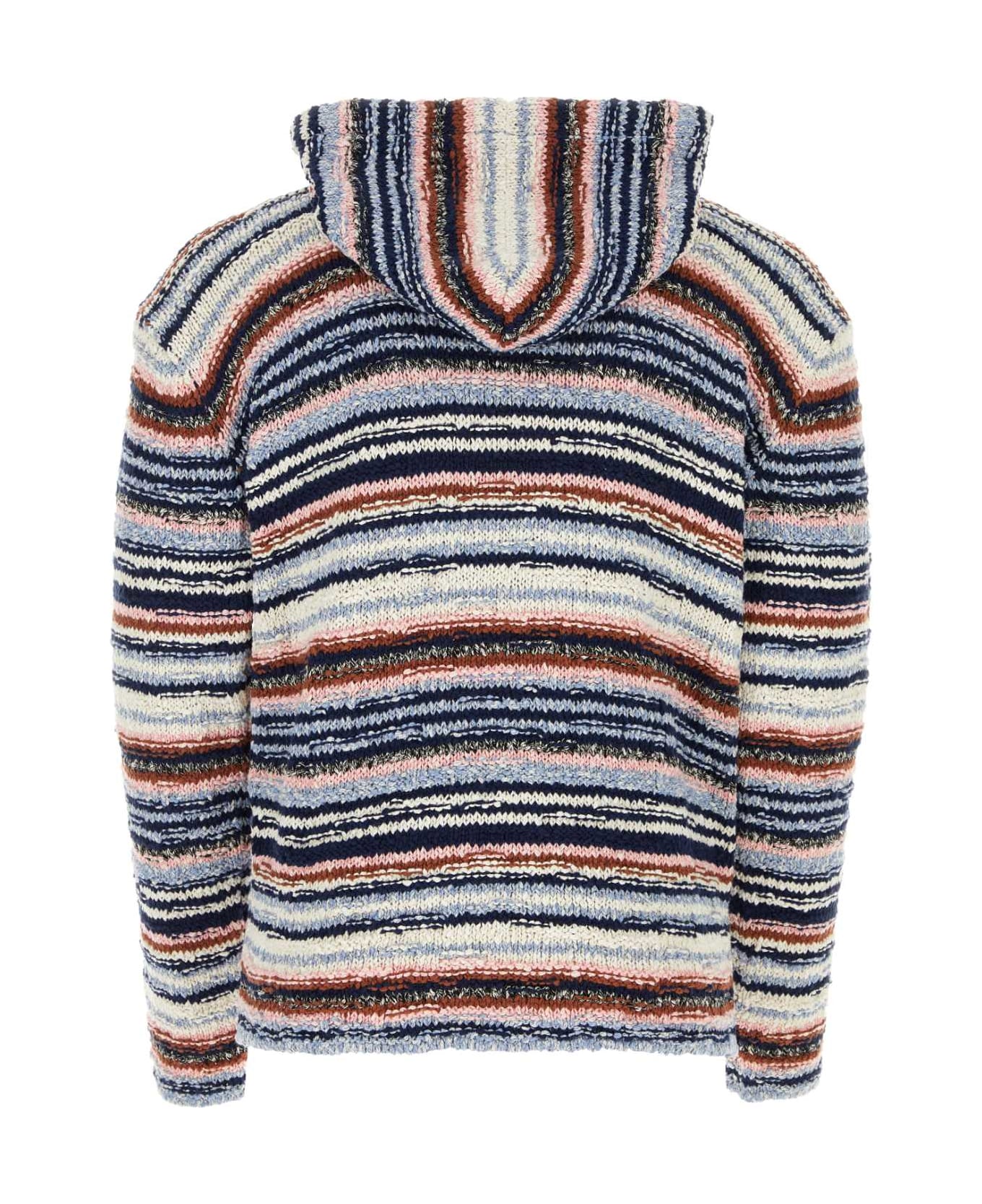 Marni Embroidered Cotton Sweater - OPAL