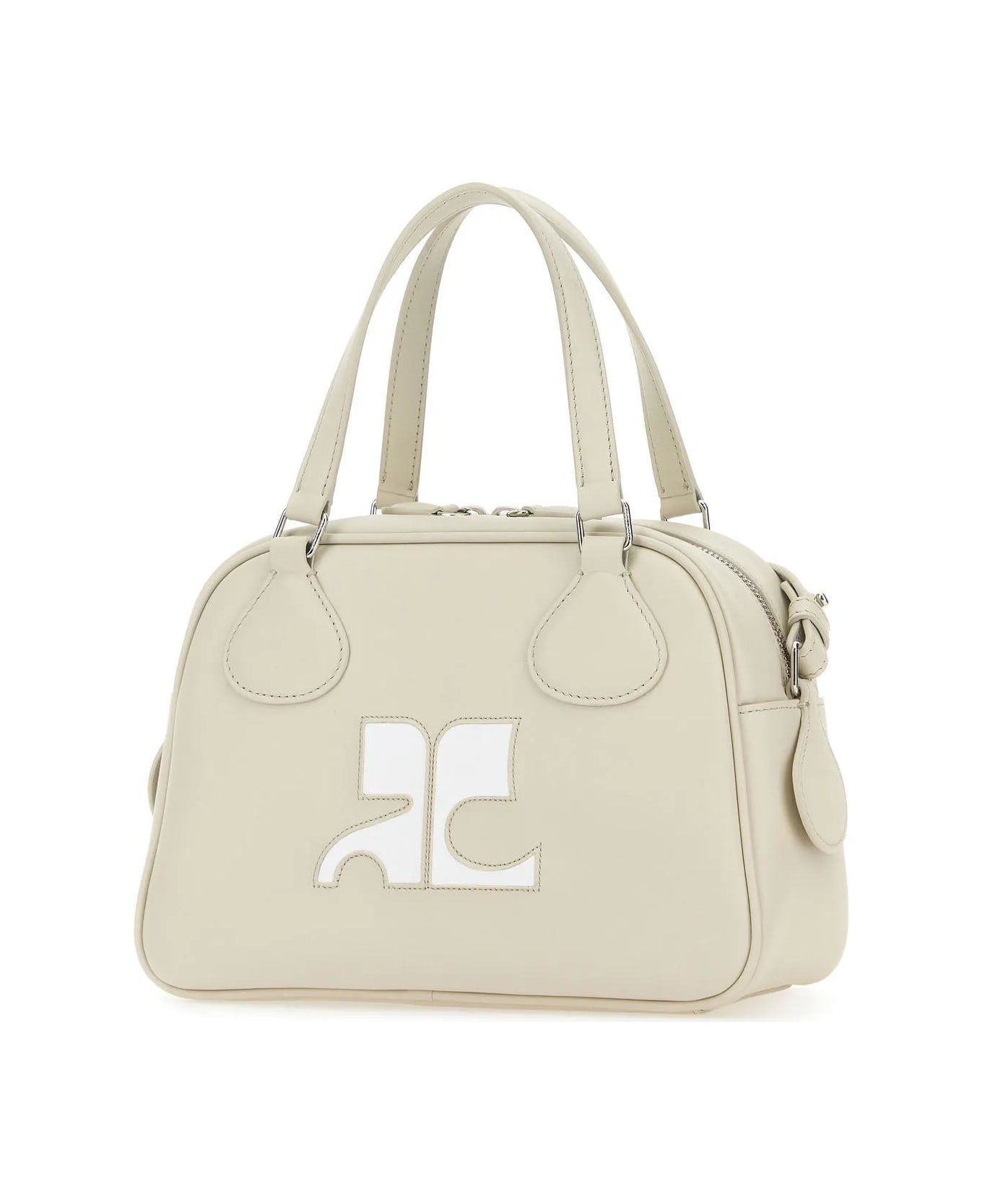 Courrèges Sand Leather Reedition Handbag - Grey