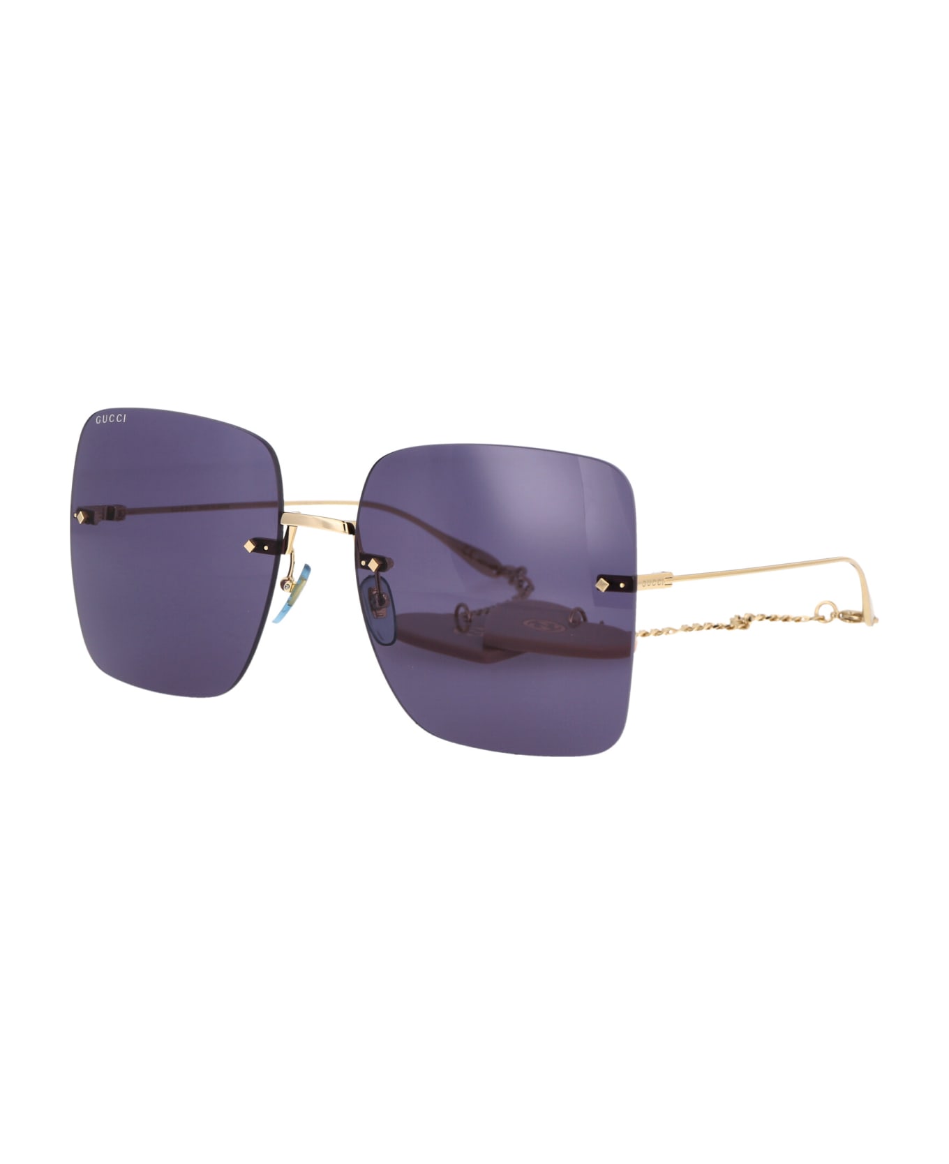 Gucci Eyewear Gg1147s Sunglasses - 004 GOLD GOLD BLUE
