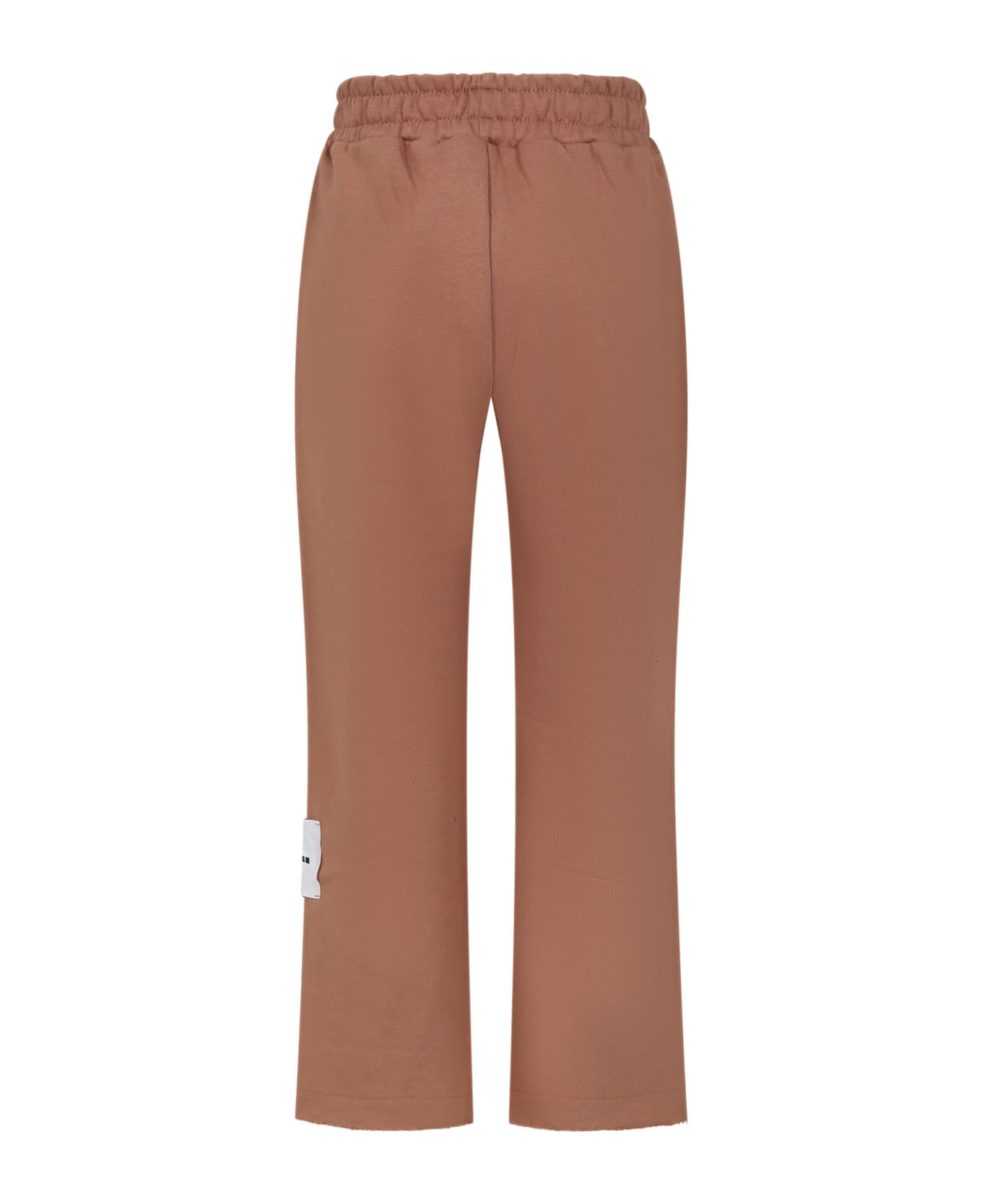 MSGM Beige Trousers For Boy With Logo - Beige