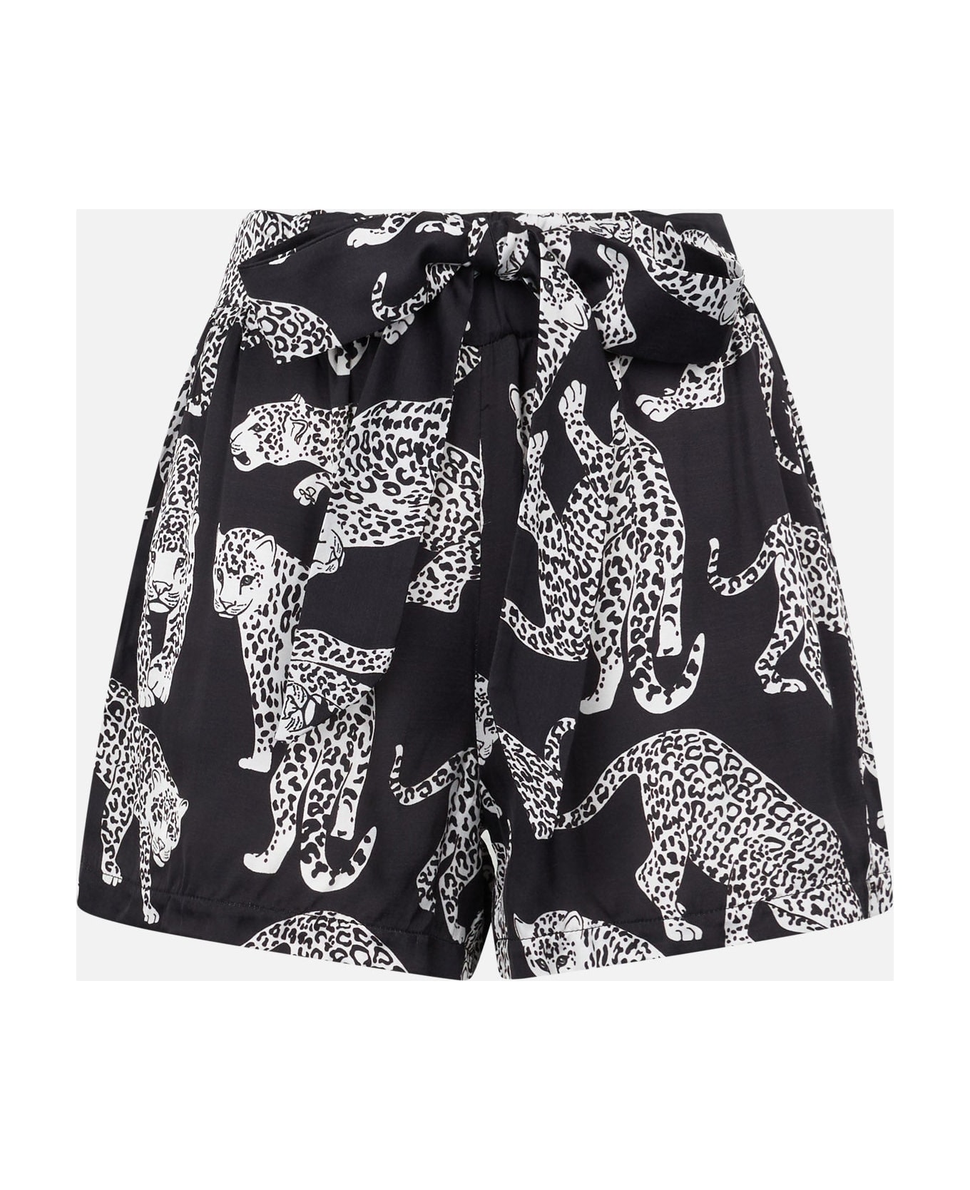 MC2 Saint Barth Tiger Print Woman Shorts - BLACK