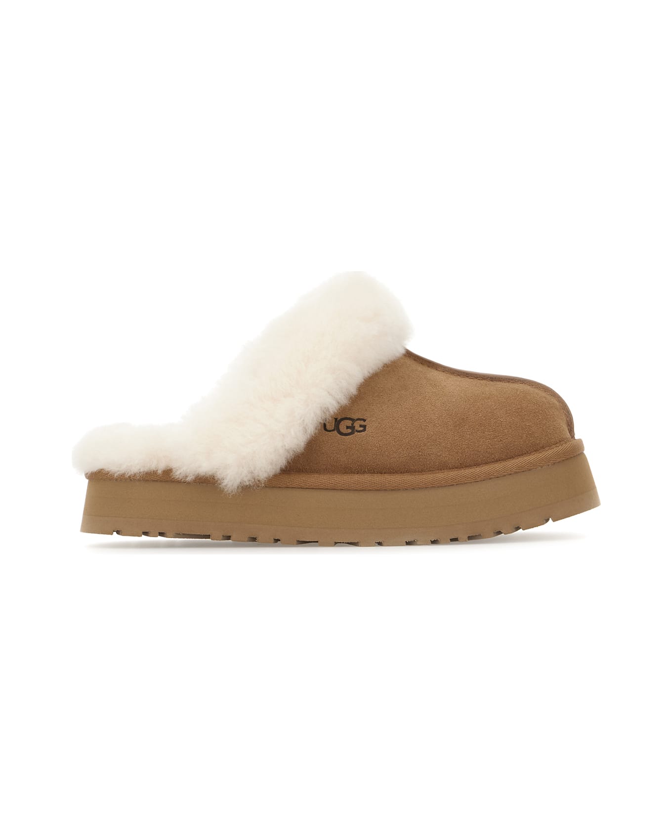 UGG Biscuit Suede Disquette Slippers - CHESNUT