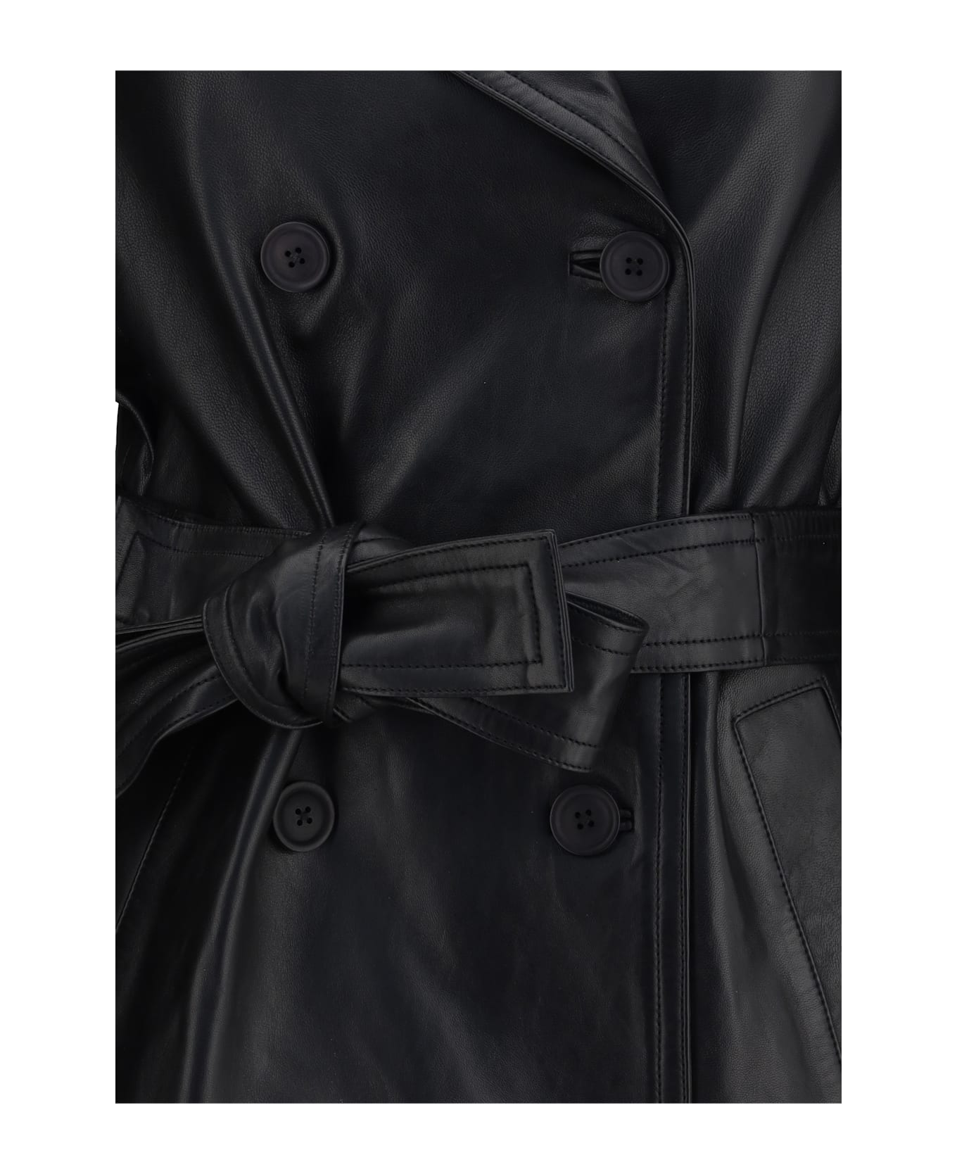 Róhe Double-breasted Leather Jacket